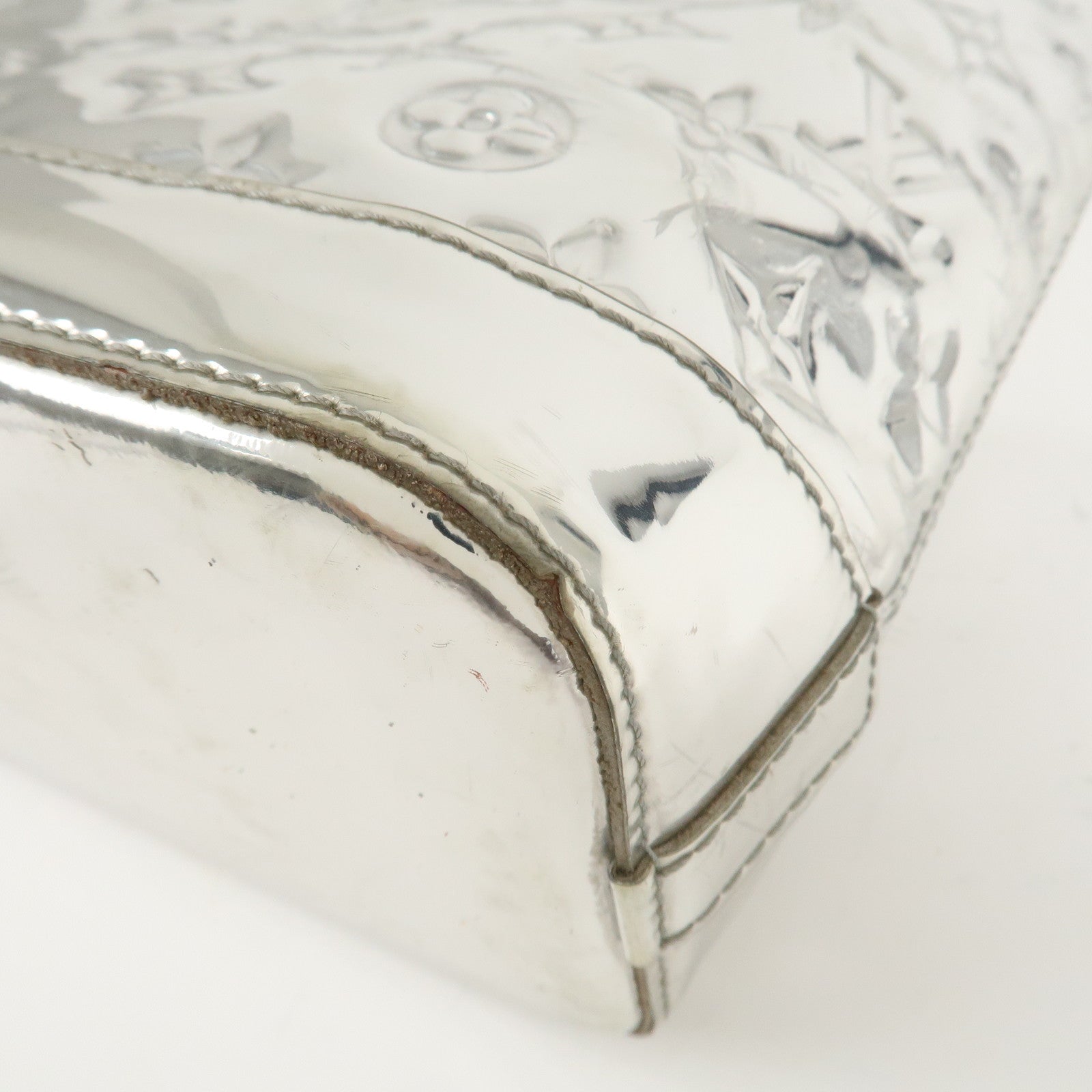 Louis Vuitton Monogram Miroir Lock It Hand Bag Silver M95449 Used
