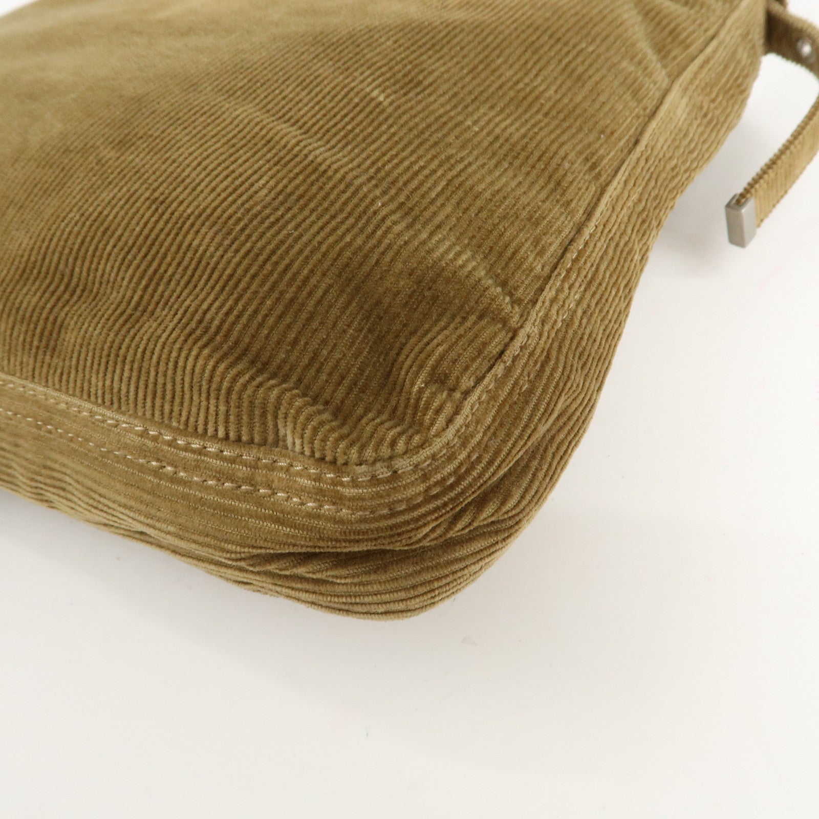 FENDI Corduroy Shoulder Bag Hand Bag Brown 26727 Used