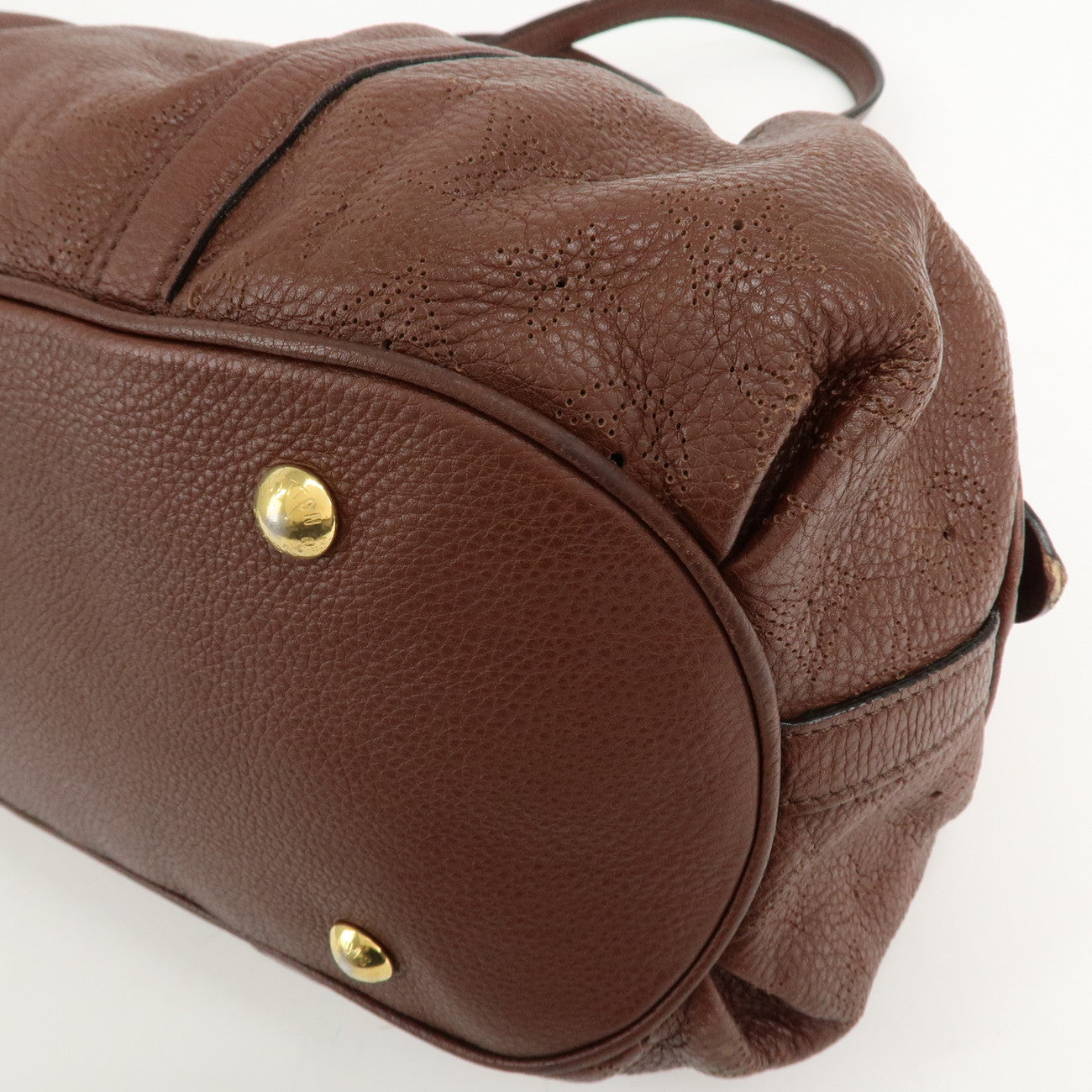 Louis Vuitton Monogram Mahina Lunar Hand Bag GM Acajou M95970 Used