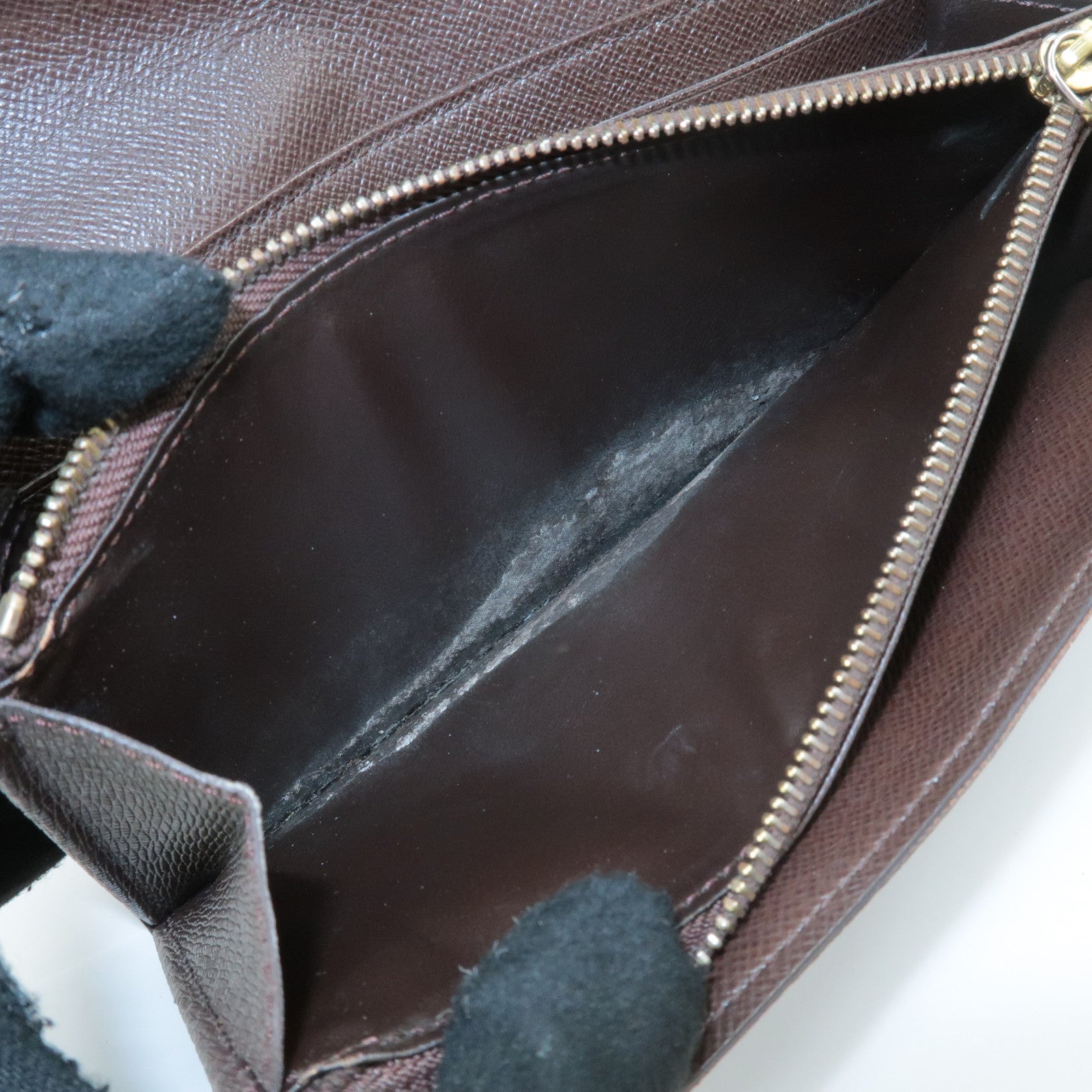 Louis Vuitton Damier Set of 2 Long Wallet N61734 Used