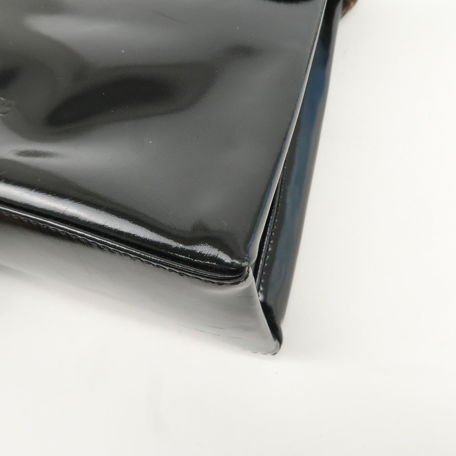 LOEWE Velazquez Patent Leather Coating Suede 2Way Bag Used