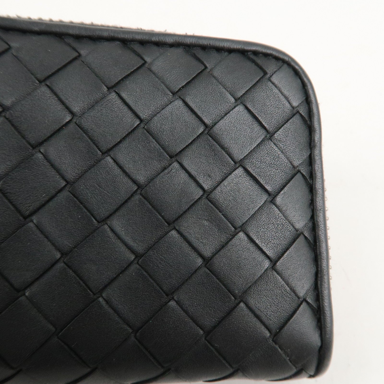 BOTTEGA VENETA Intrecciato Leather Round Zipper Coin Purse 473010 Used