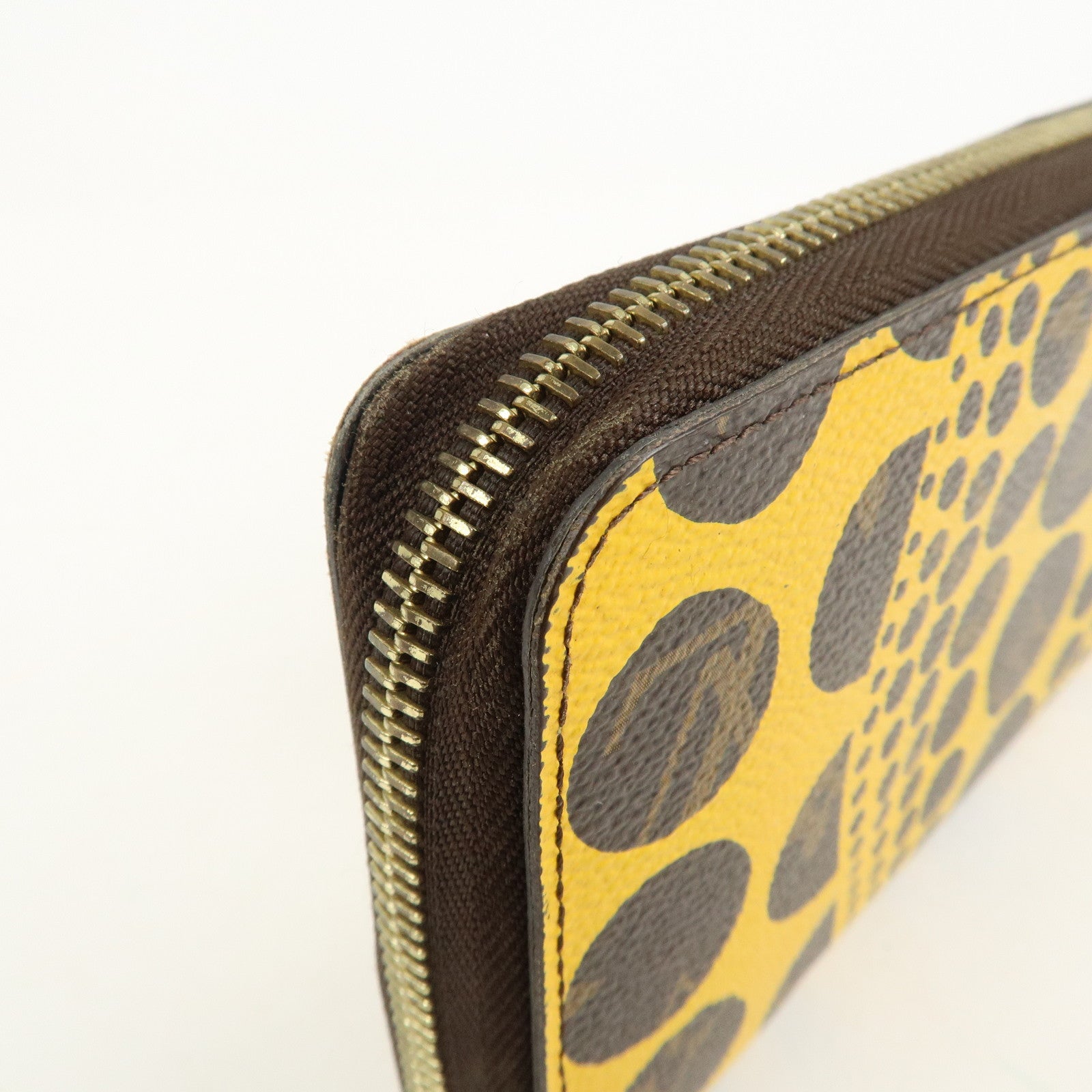 Louis Vuitton Monogram Zippy Wallet Pumpkin Dots Jaune M60449 Used