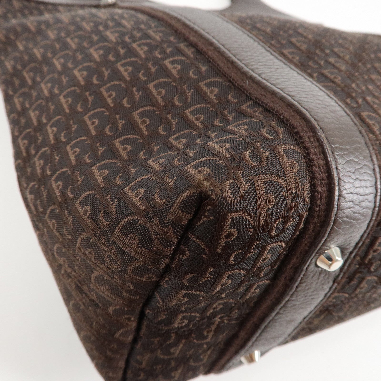 Christian Dior Trotter Street Chic Canvas Leather Hand Bag Used