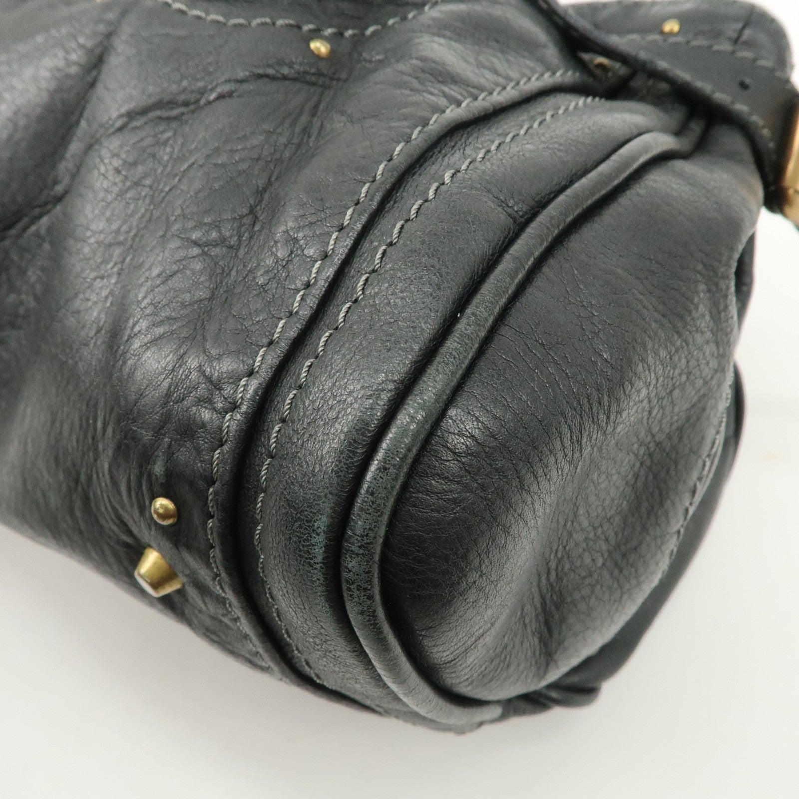 Chloe Paddington Leather Shoulder Bag Hand Bag Black Used