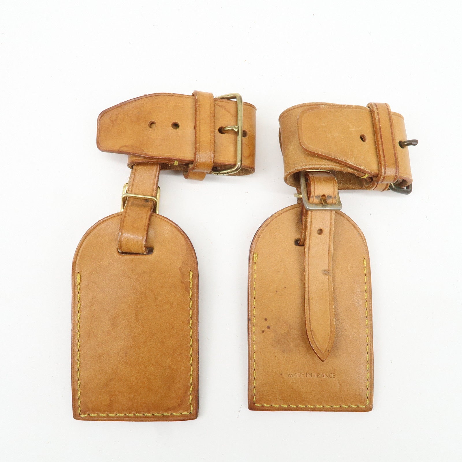 Louis Vuitton Set of 10 Leather Name Tag & Poignet Natural Used