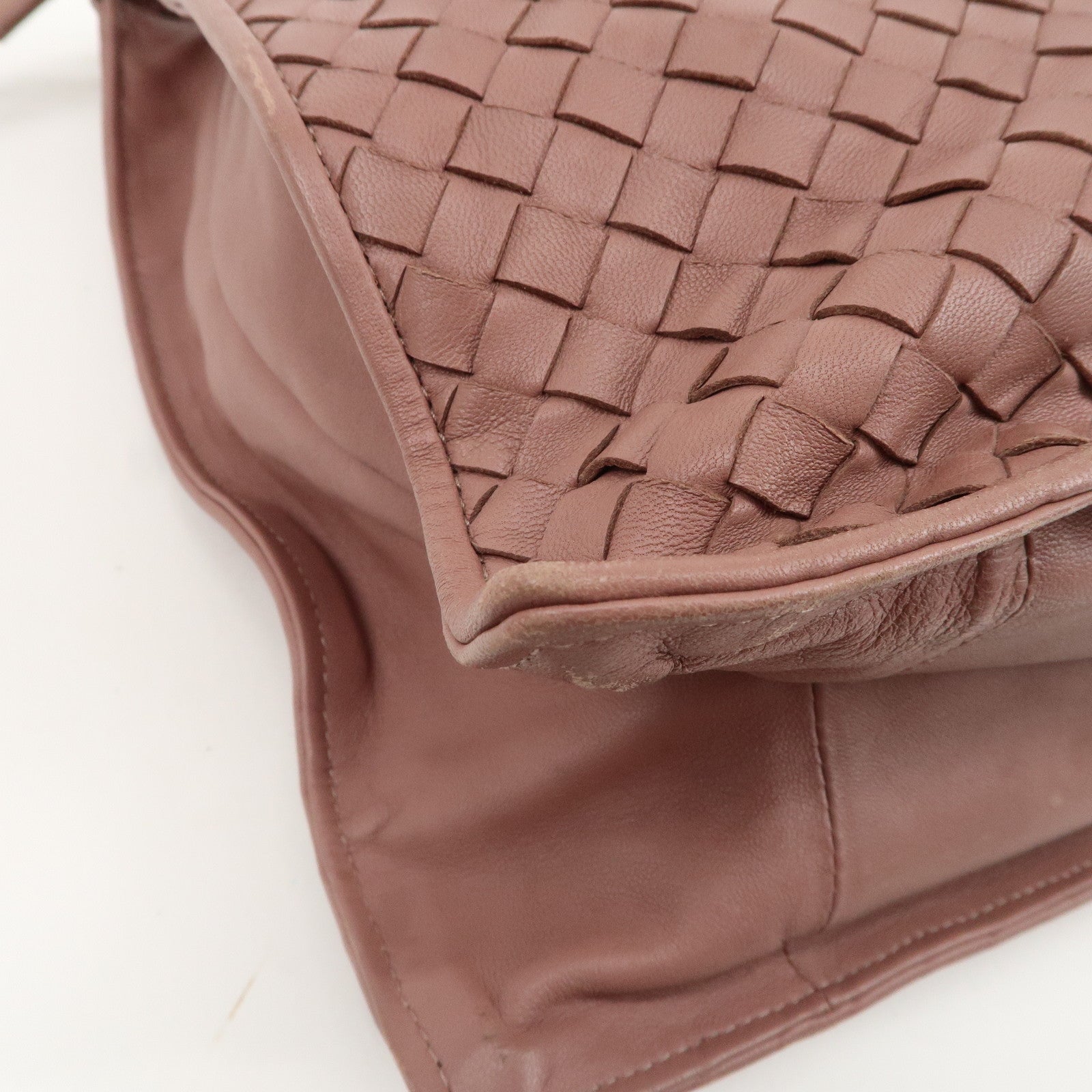 BOTTEGA VENETA Intrecciato Leather Shoulder Bag 323765 Used
