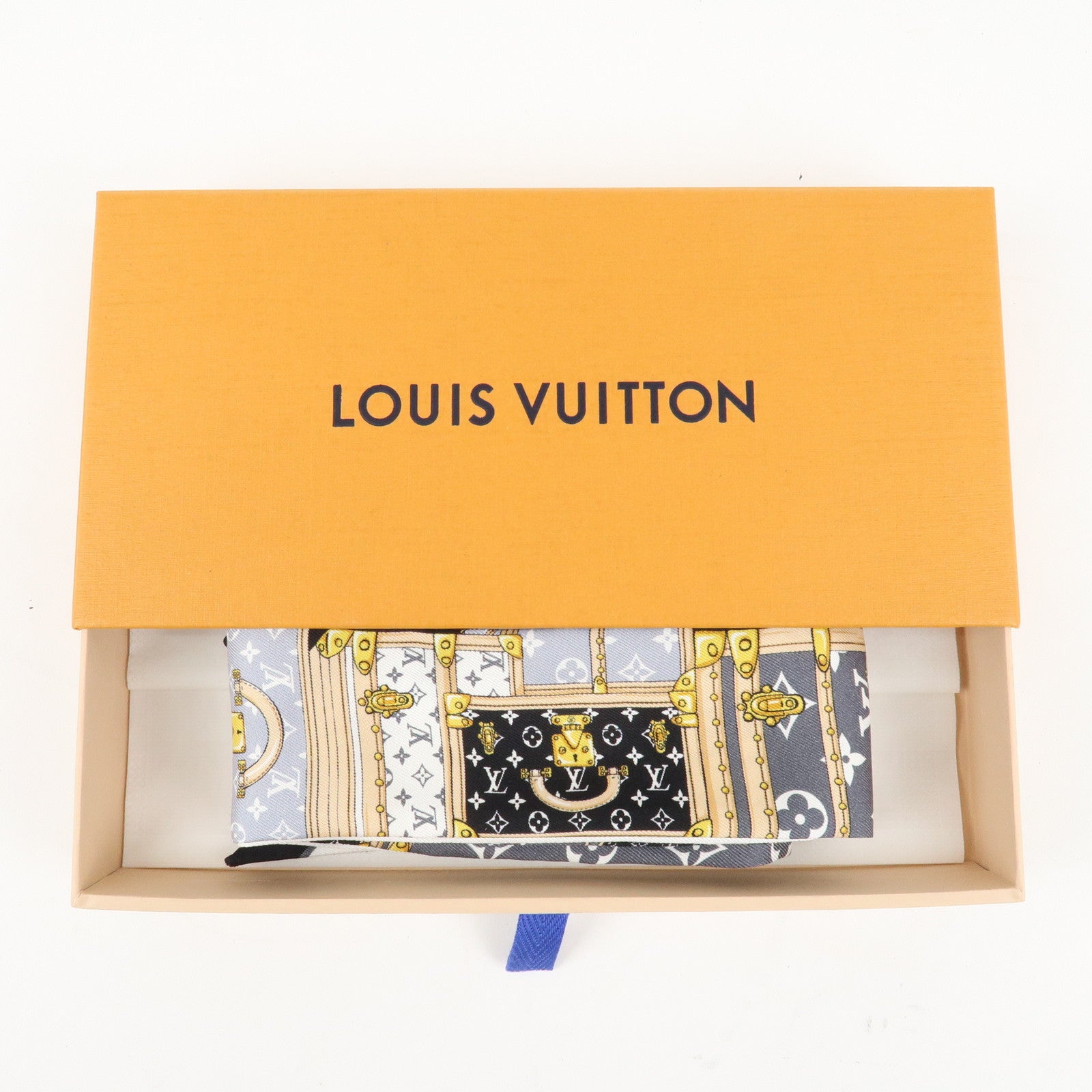 Louis Vuitton Bandeau BB Let's Go 100% Silk Scarf Twilly M76442 Used