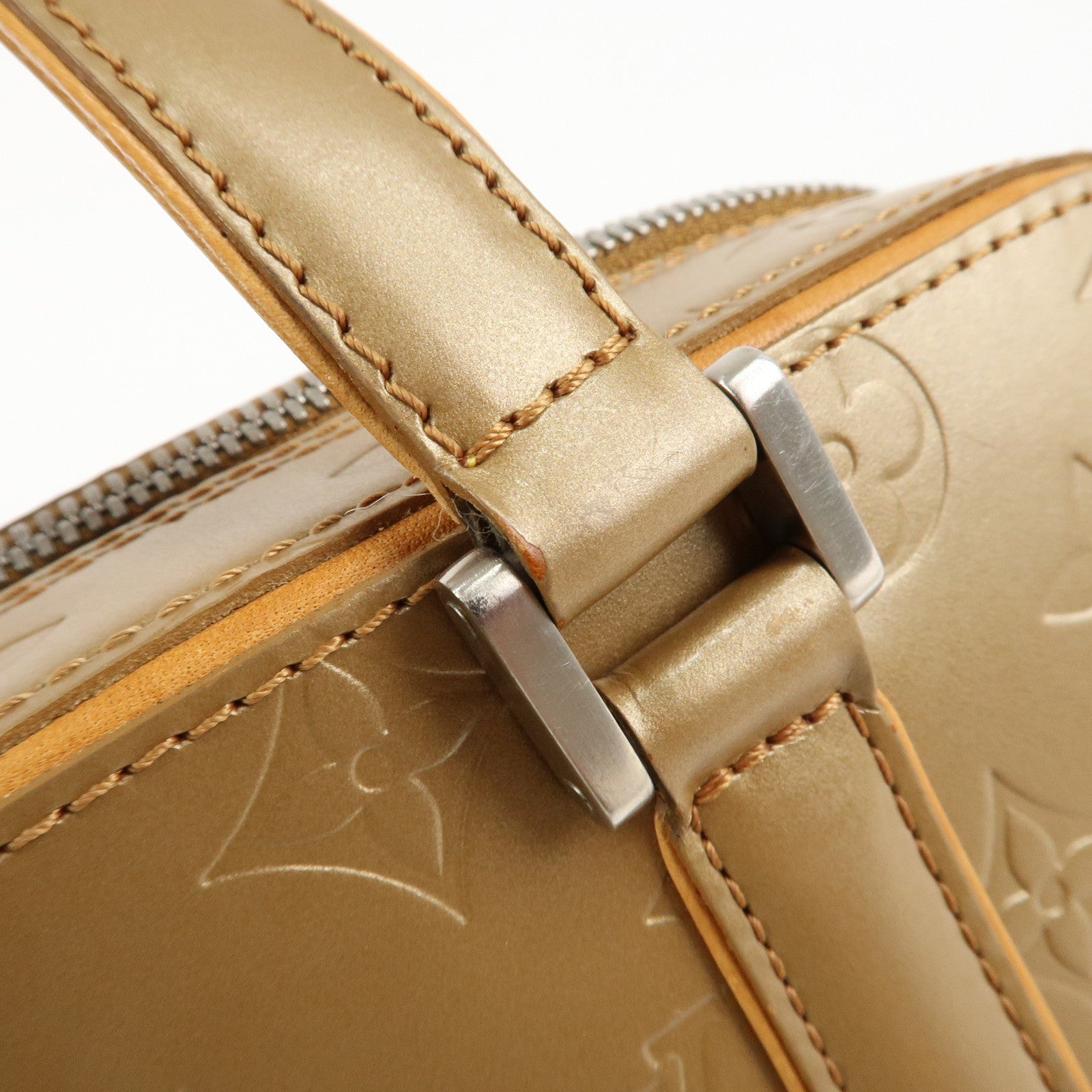 Louis Vuitton Monogram Matte Shelton Hand Bag Ambre M55177 Used