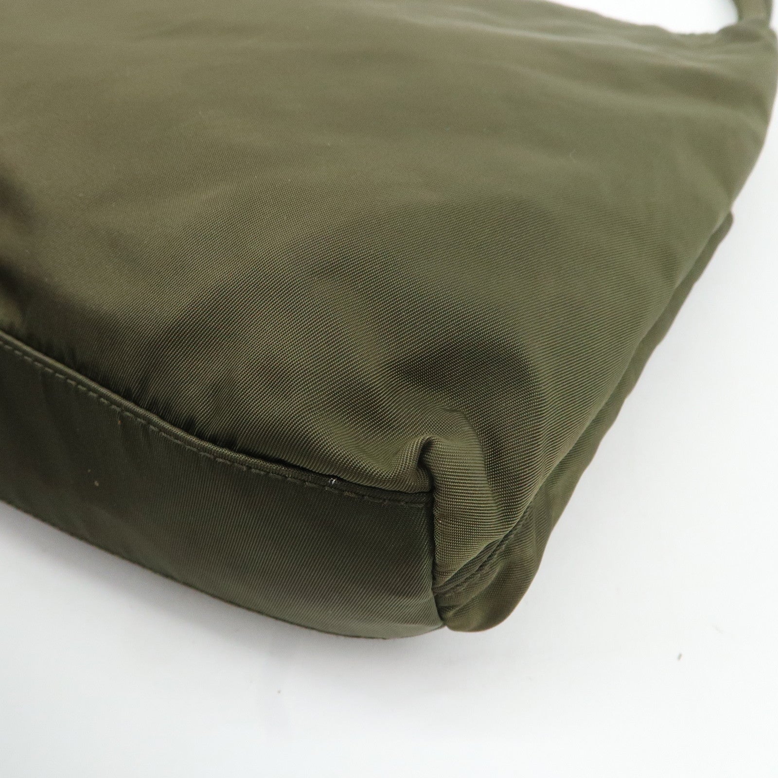 PRADA Nylon Tote Bag Shoulder Bag Khaki K3093 Used