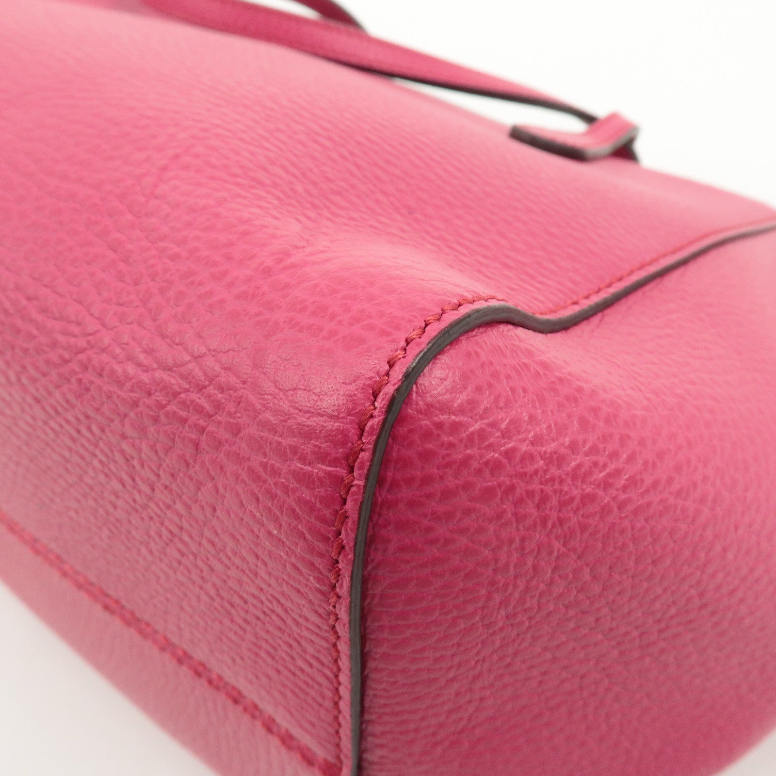 GUCCI Swing Canvas Leather Tote bag Hand Bag Pink 354408 Used