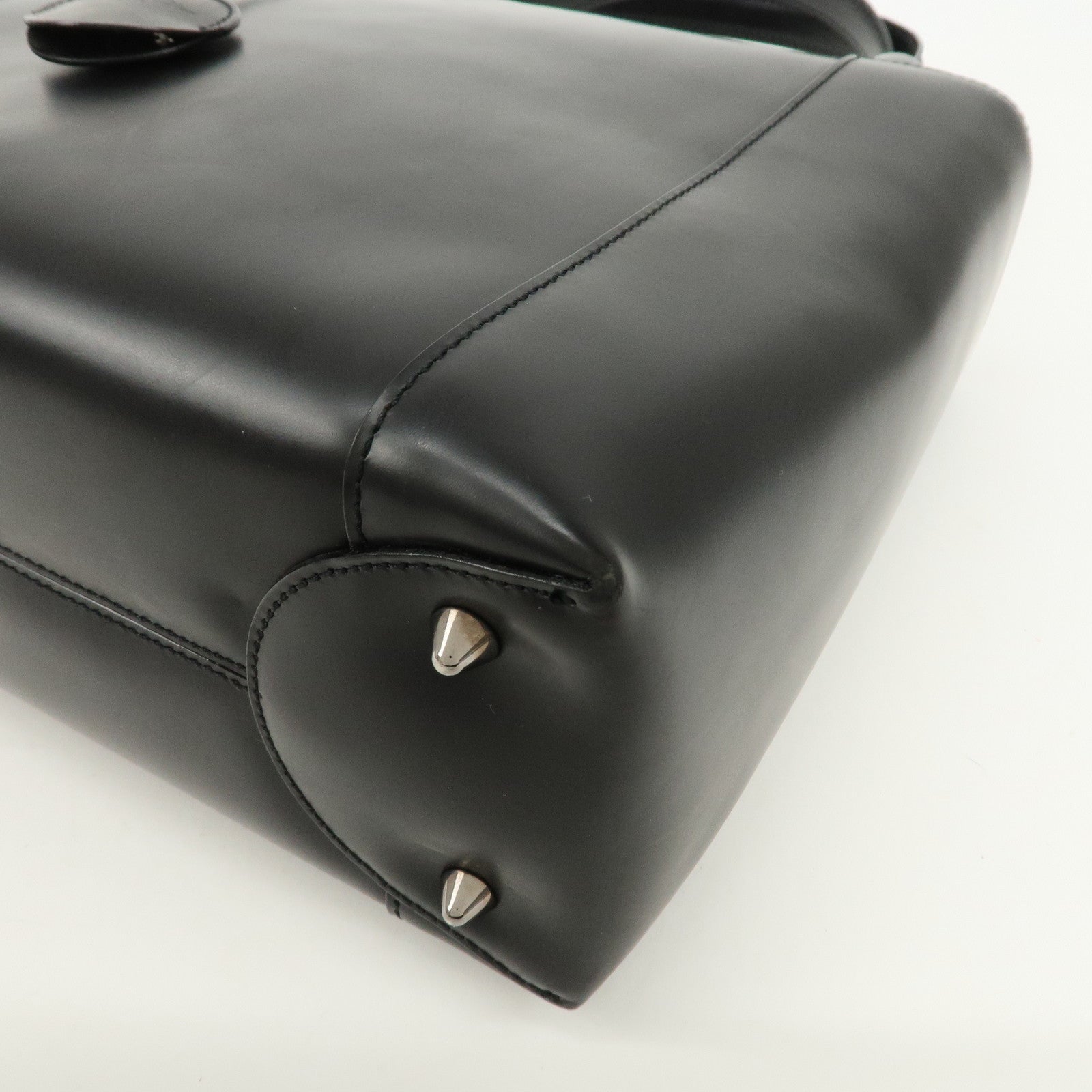 Christian Dior Maris Pearl Leather 2way Bag Hand Bag Black Used