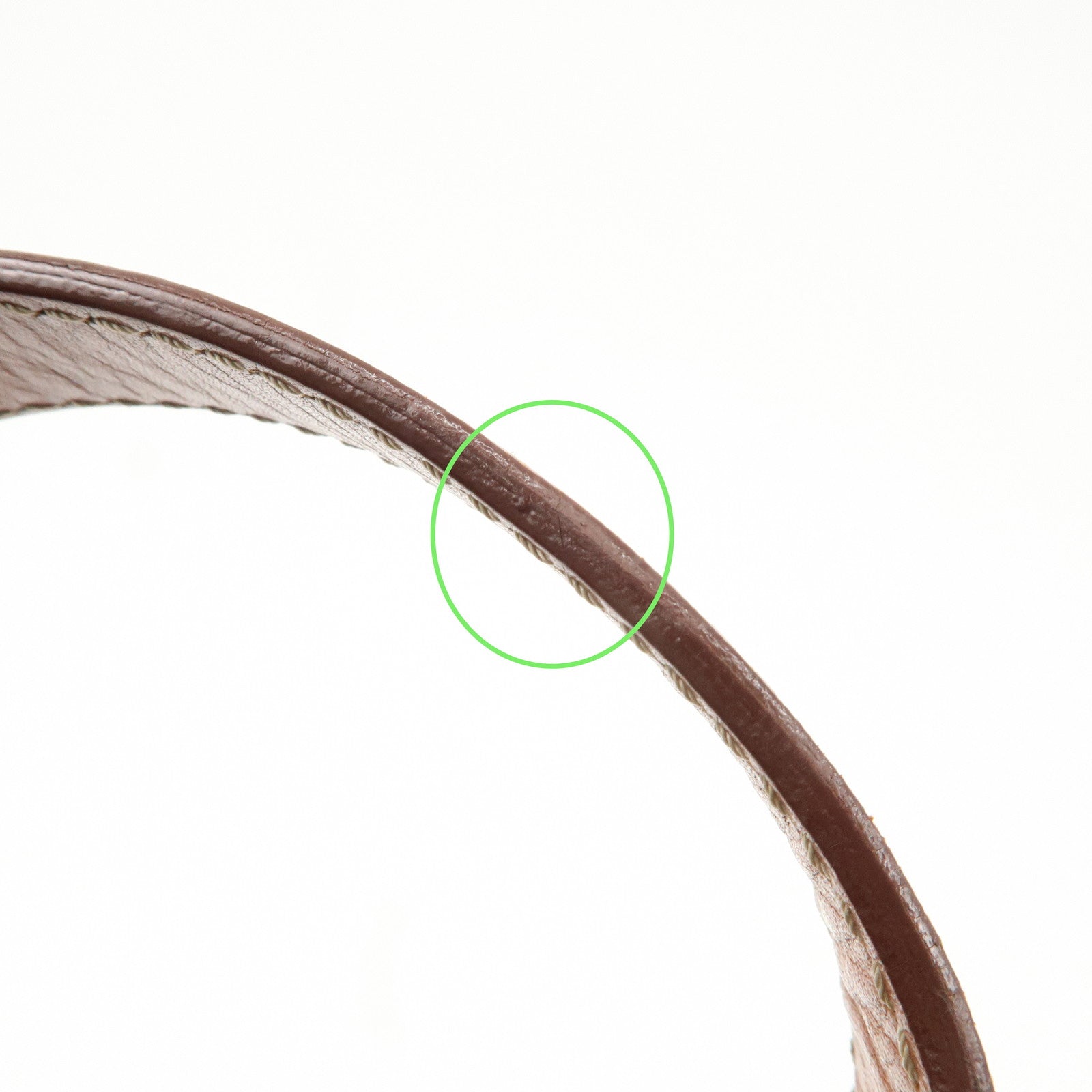 CELINE Macadam PVC Leather Hand Bag Brown Used