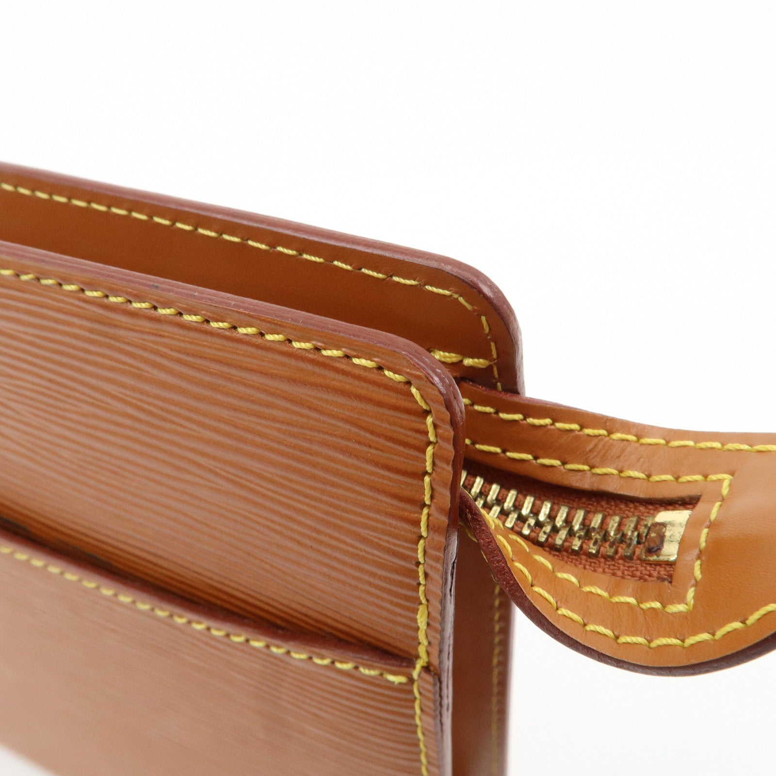 Louis Vuitton Epi Pochette Homme Clutch Bag Zipang Gold M52528 Used