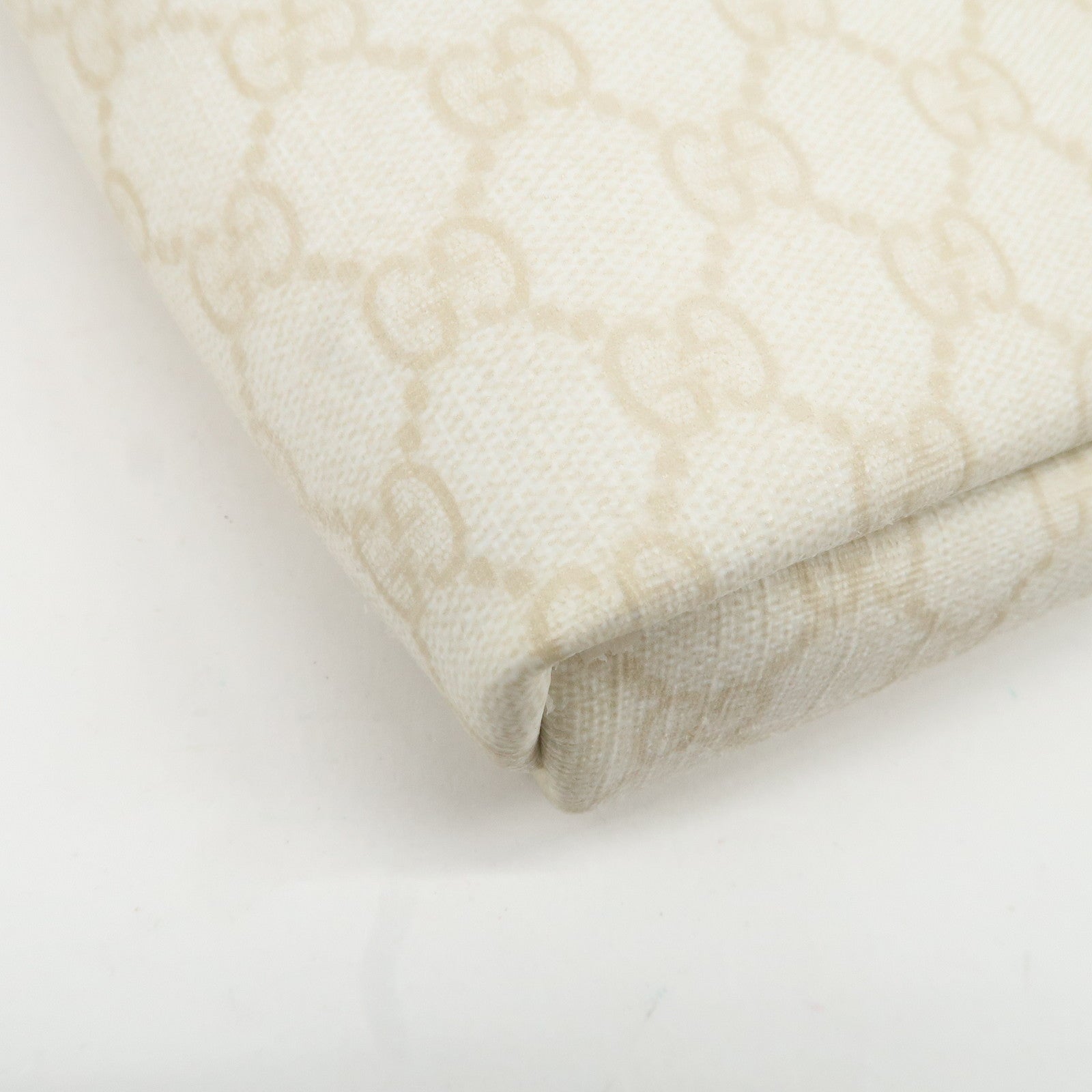 GUCCI GG Supreme Leather Shoulder Bag Ivory Light Brown 223666 Used