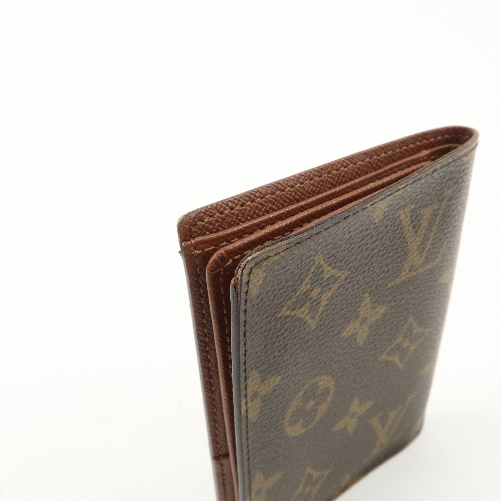 Louis Vuitton Monogram Tri- Fold Card Case Brown M61731 Used