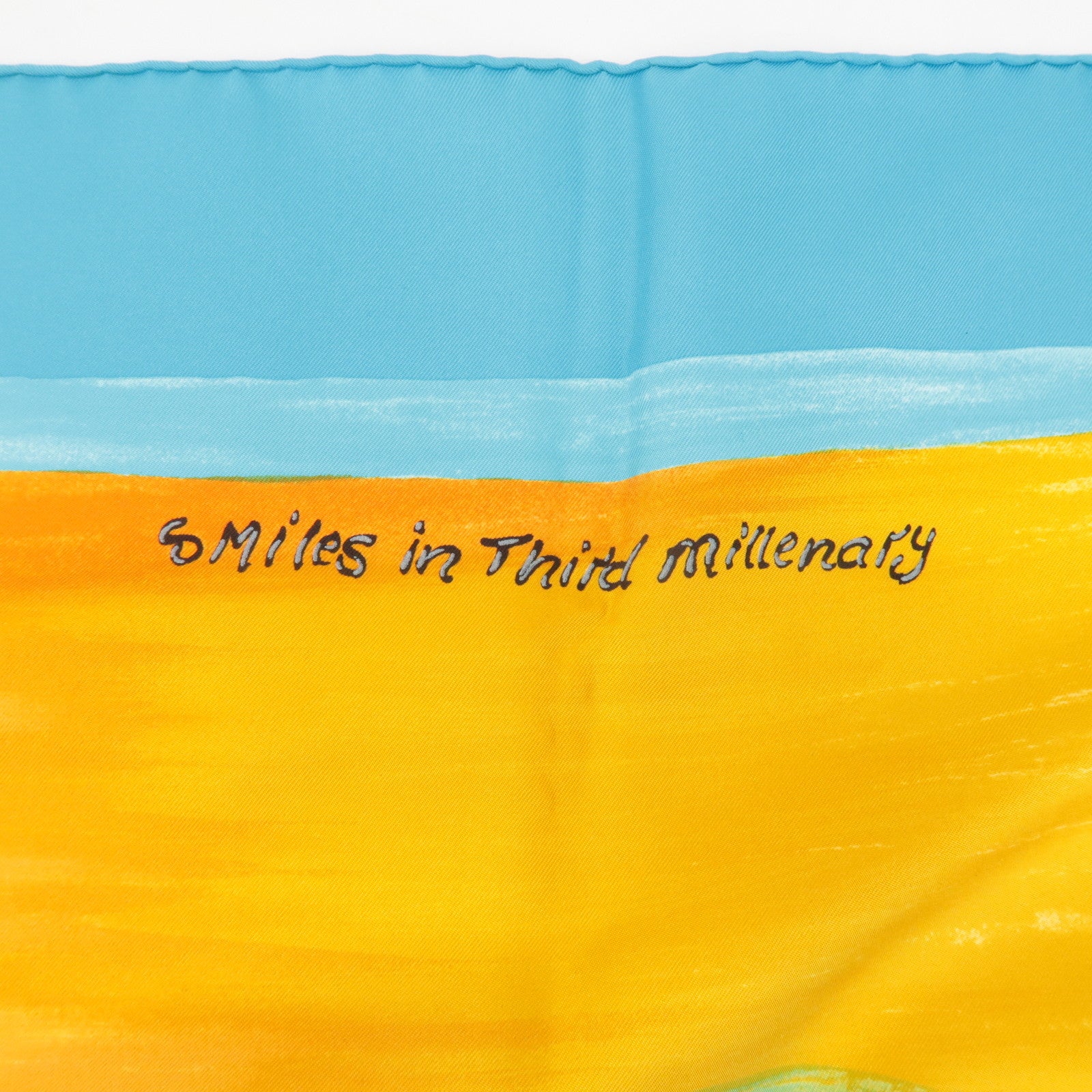 HERMES Carre 90 Silk 100% Scarf Smiles in Third Millenary Used