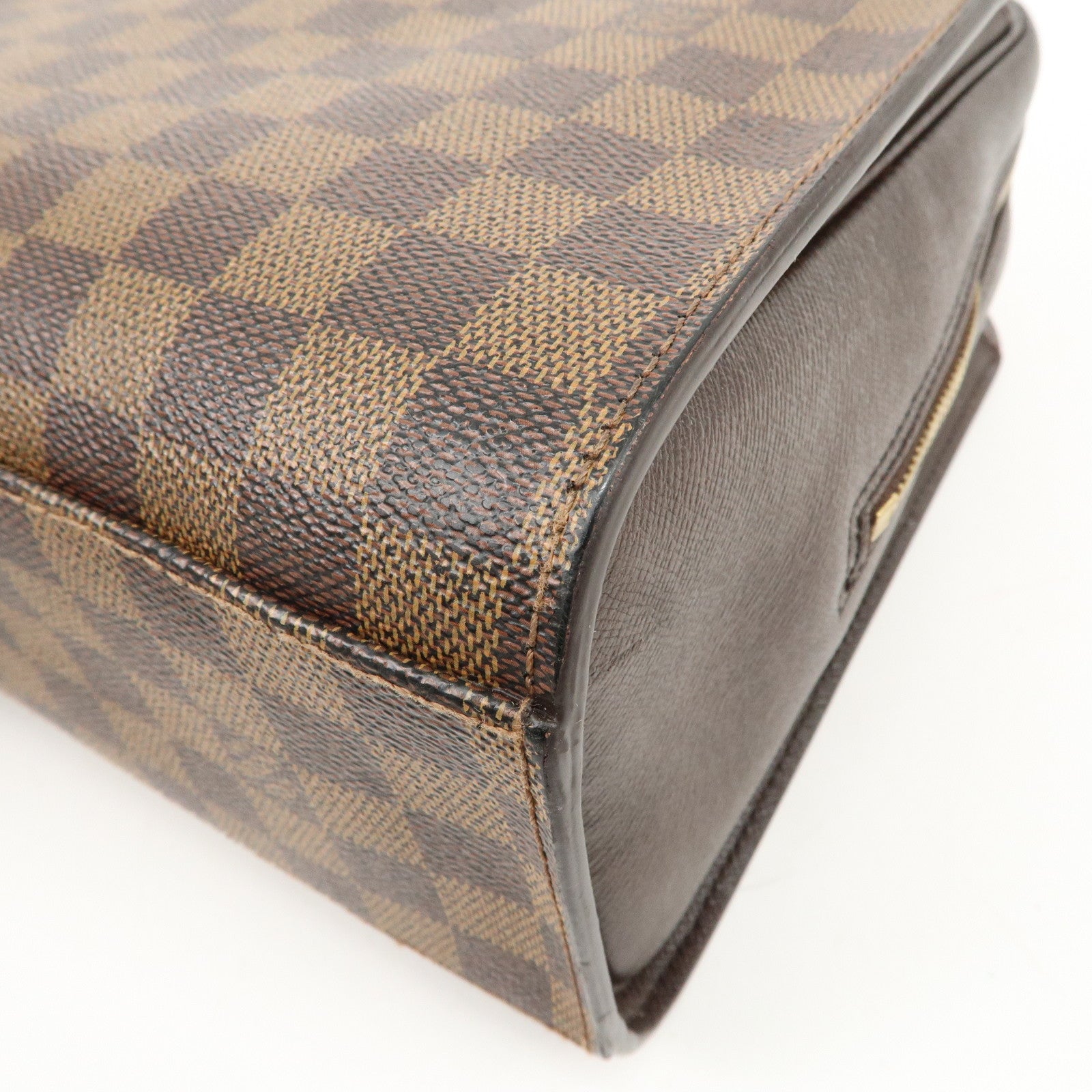 Louis Vuitton Damier Ebene Triana Hand Bag Brown N51155 Used