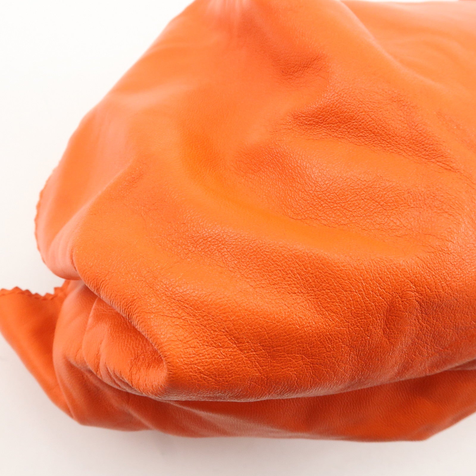 LOEWE Anagram Leather Nappa Aire Hand Shoulder Bag Orange Used