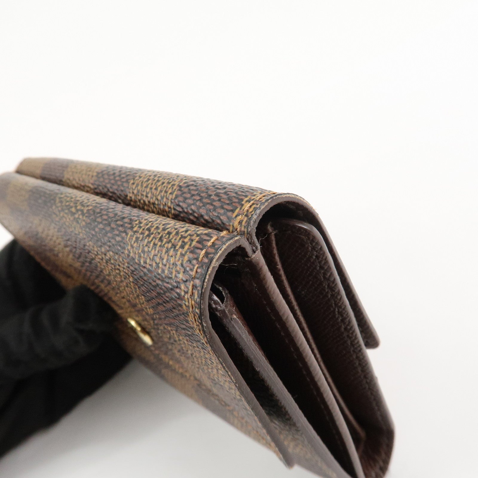 Louis Vuitton Damier Ebene Portefeuille Elise Wallet N61654 Used