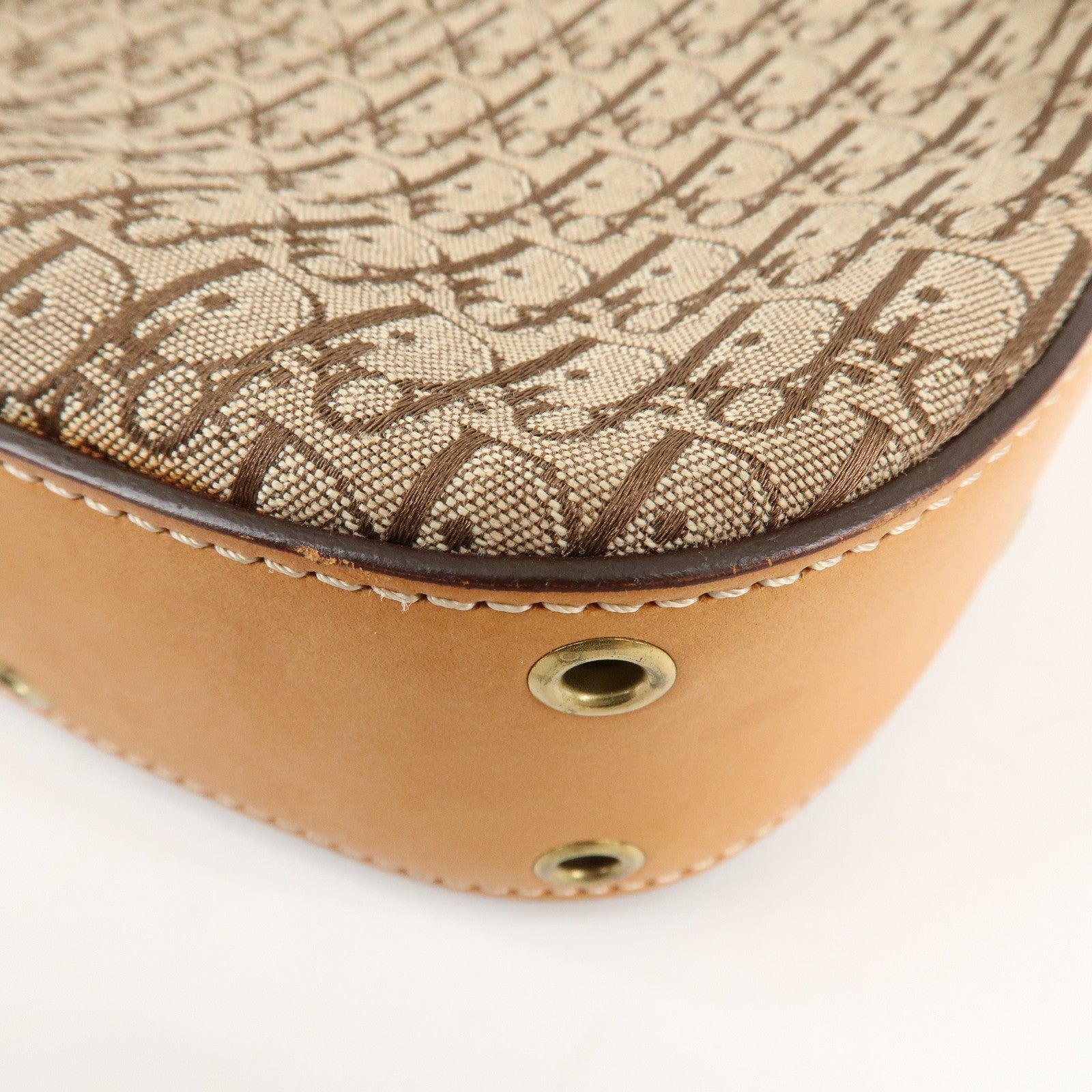 Christian Dior Trotter Canvas Leather Shoulder Bag & Pouch Used