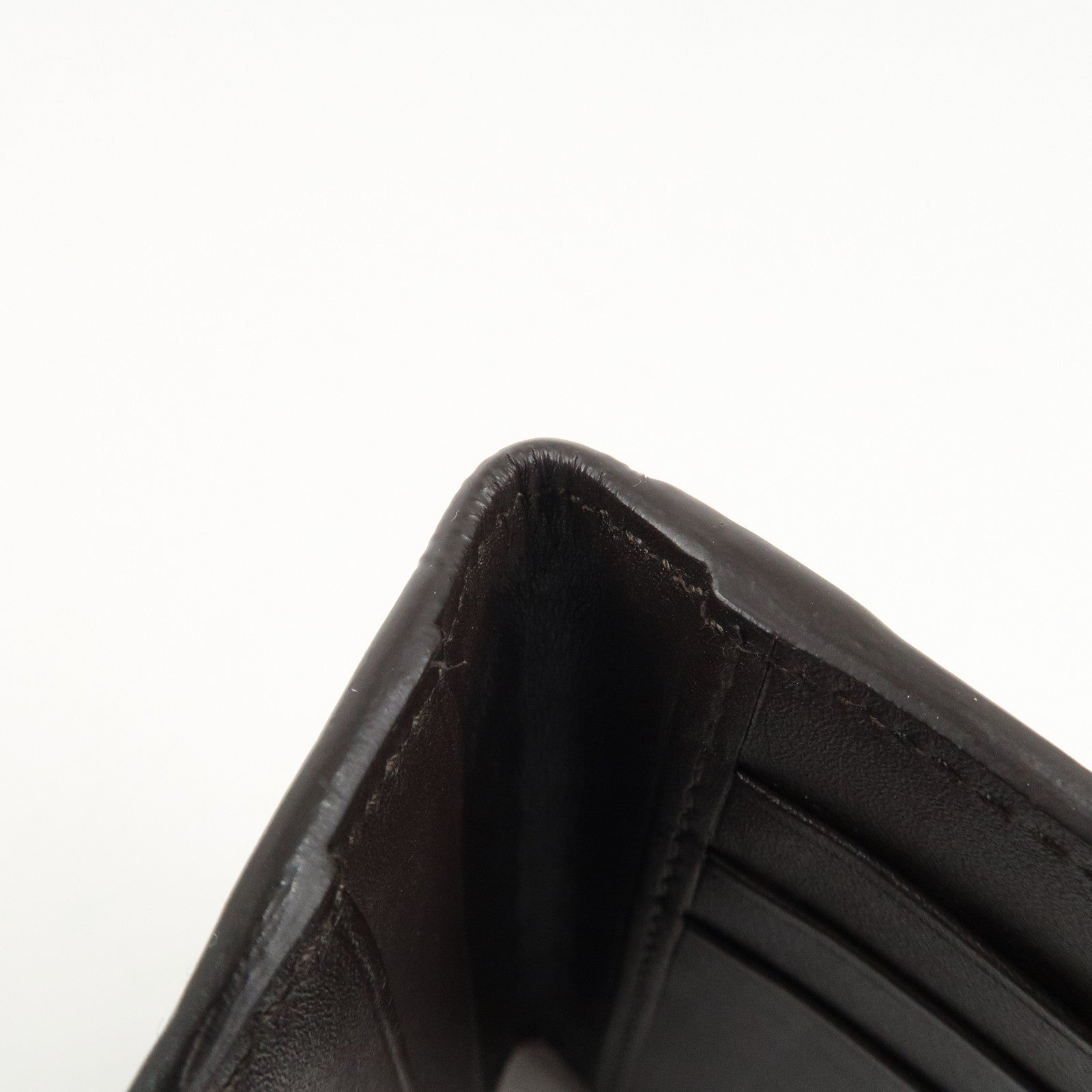 BOTTEGA VENETA Intrecciato Leather Card Case Brown 120701 V4651 Used