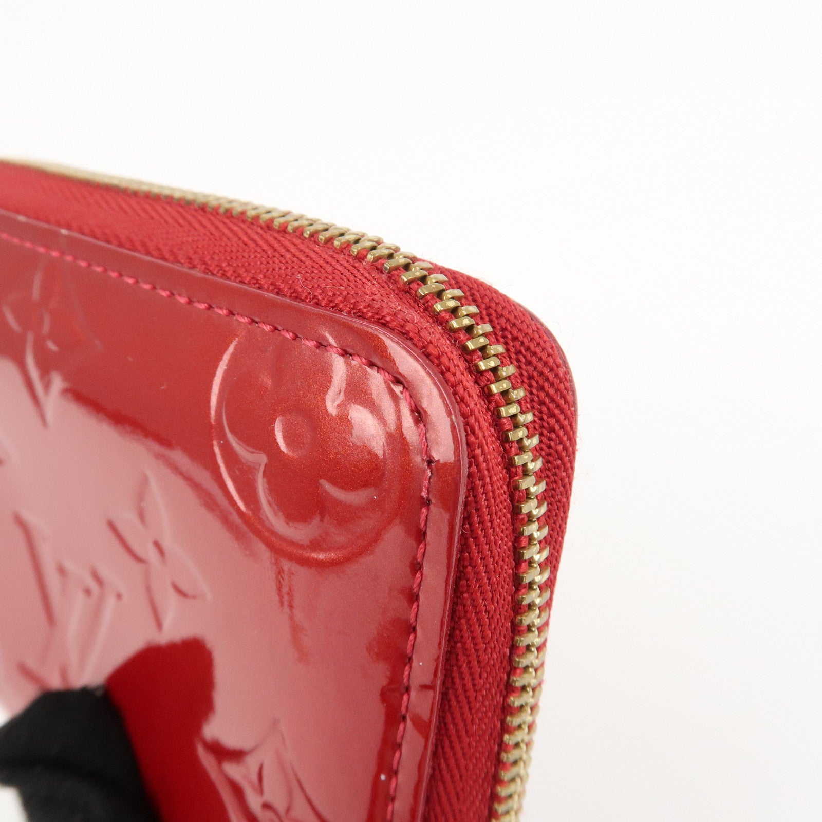 Louis Vuitton Monogram Vernis Zippy Coin Purse M93608 Red Used