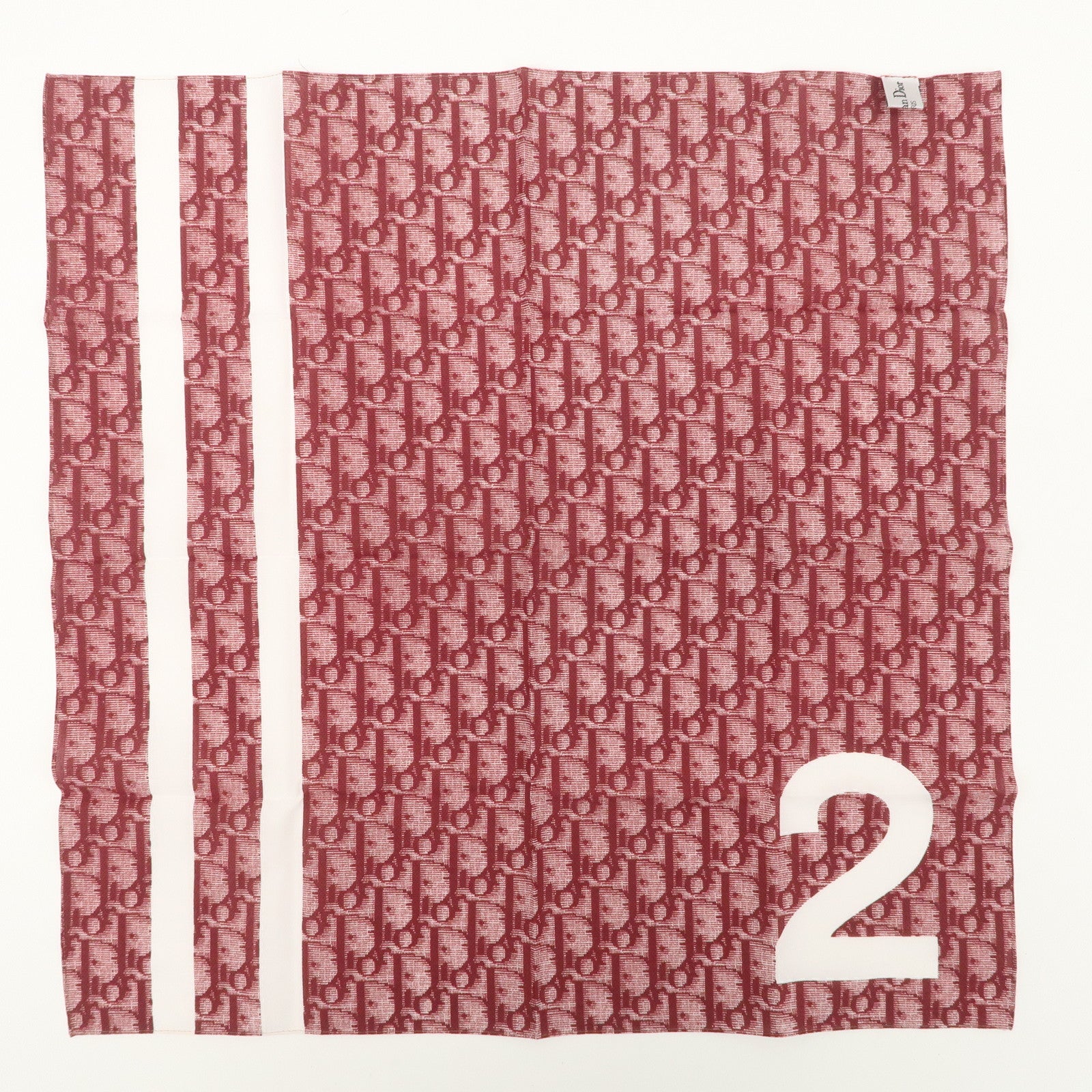 Christian Dior Trotter Set of 2 Cotton Scarf Green Red Used