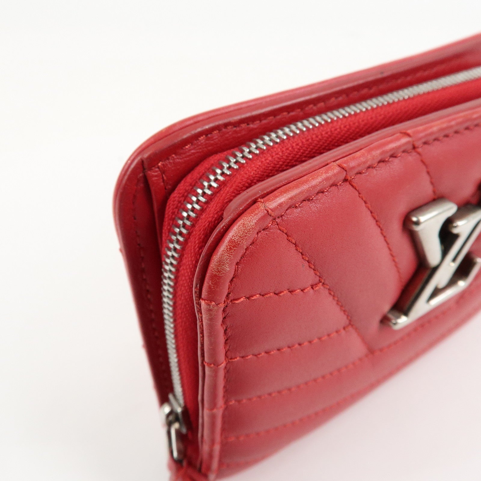 Louis Vuitton Zipped Compact Wallet Rouge M63790 Used