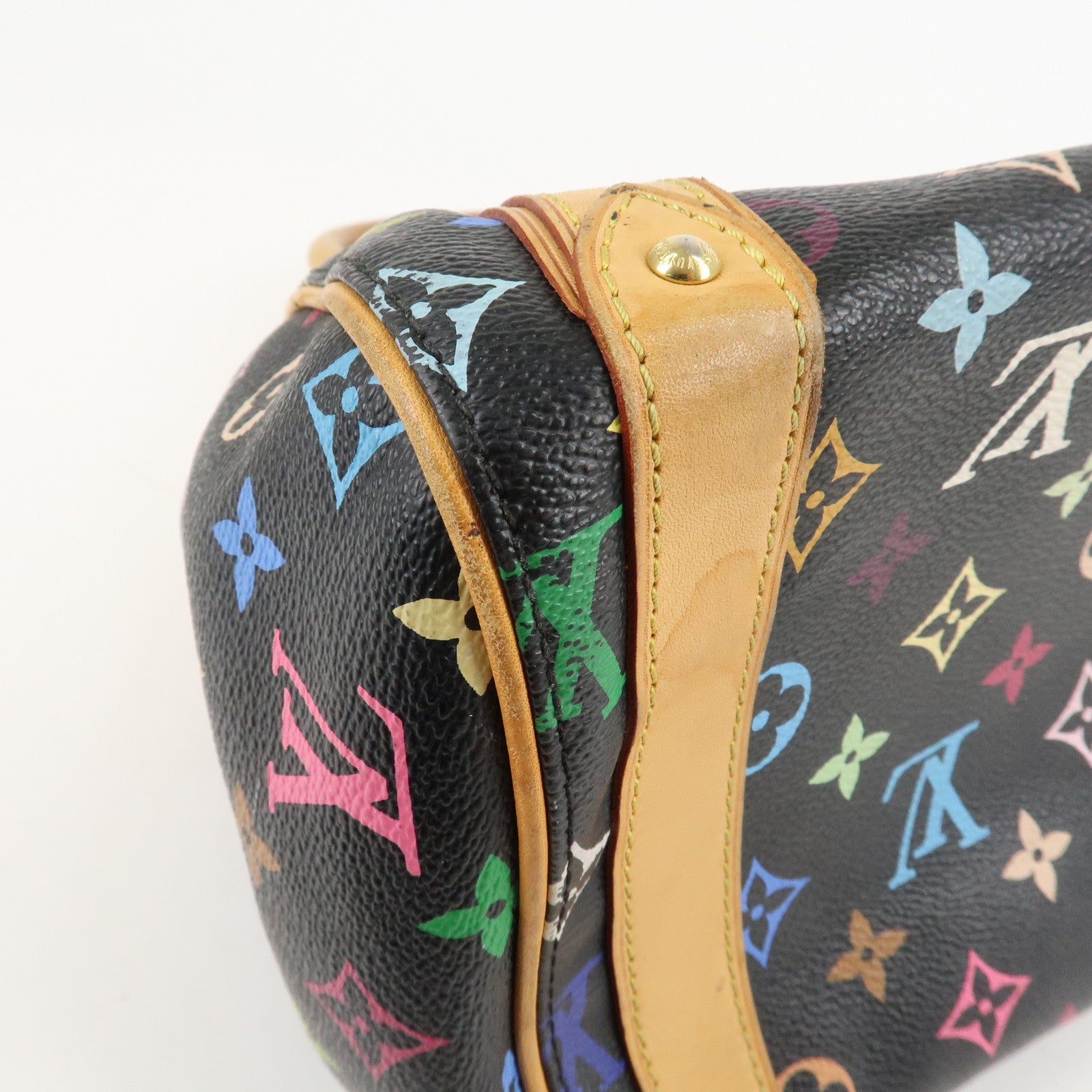 Louis Vuitton Monogram Multicolor Priscilla Hand Bag Noir M40097 Used
