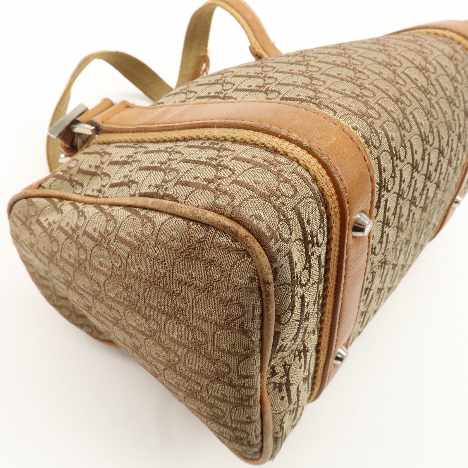 Christian Dior Trotter Street Chic Canvas Leather Mini Boston Bag Used