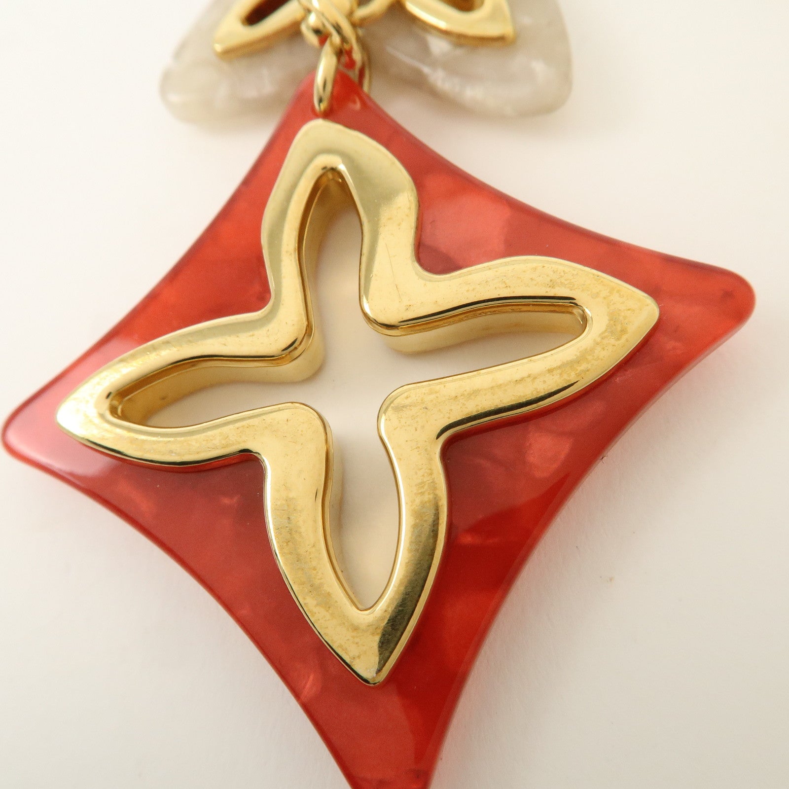 Louis Vuitton Bijoux Sac Insolence Bag Charm Gold Pink Red M67947 Used