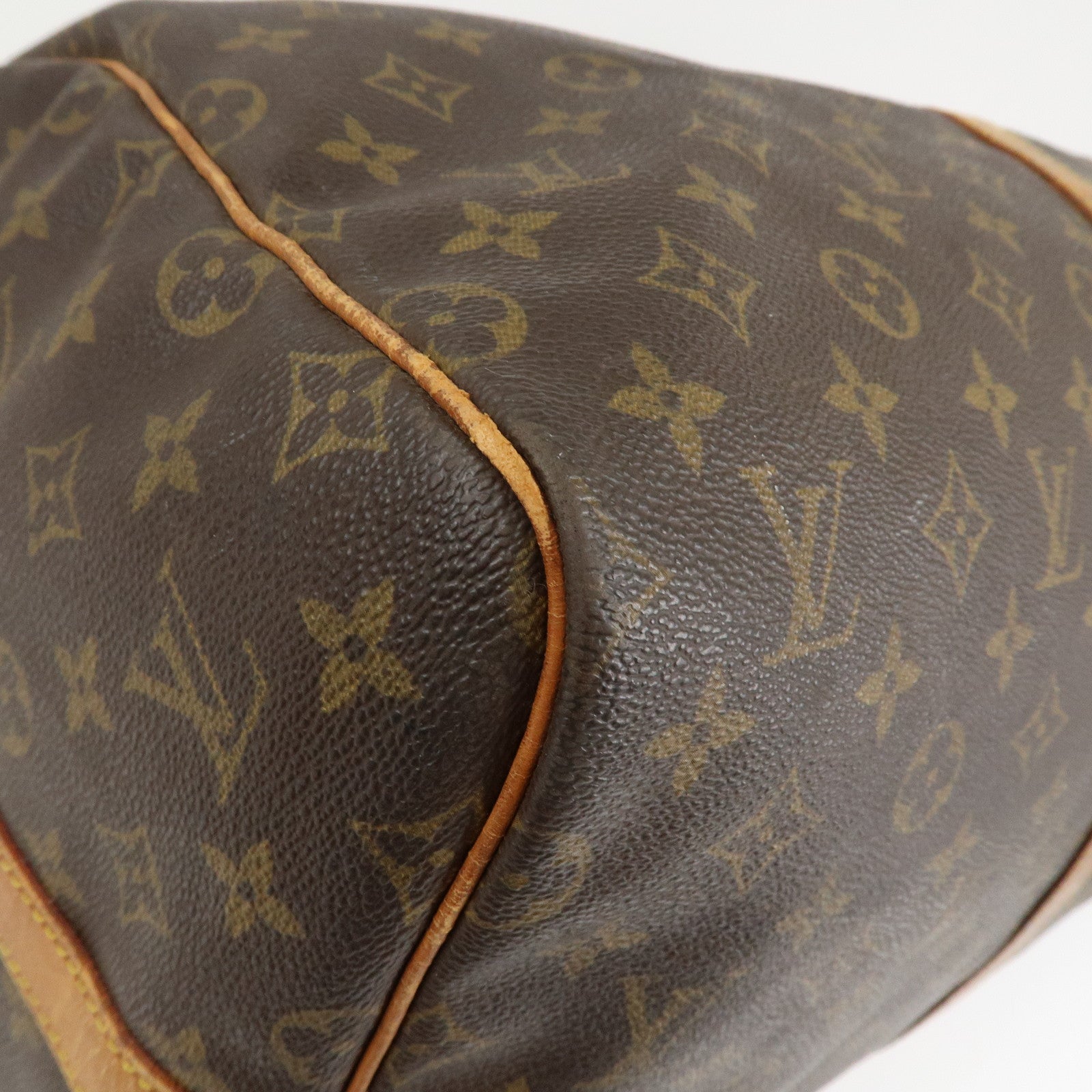 Louis Vuitton Keep All Bandouliere 55 Boston Bag Brown M56714 Used