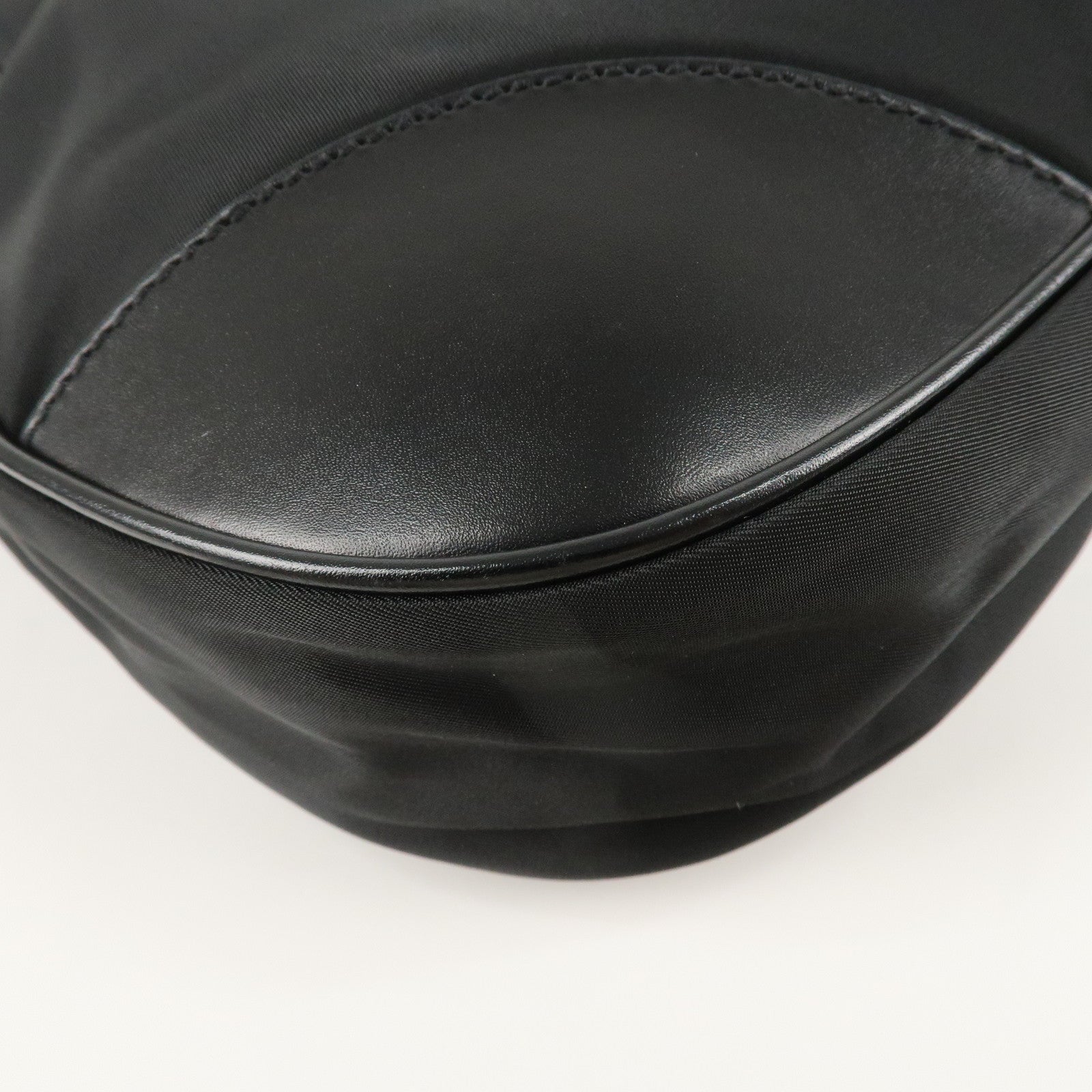 PRADA Nylon Leather Shoulder Bag Black BR2604 Used
