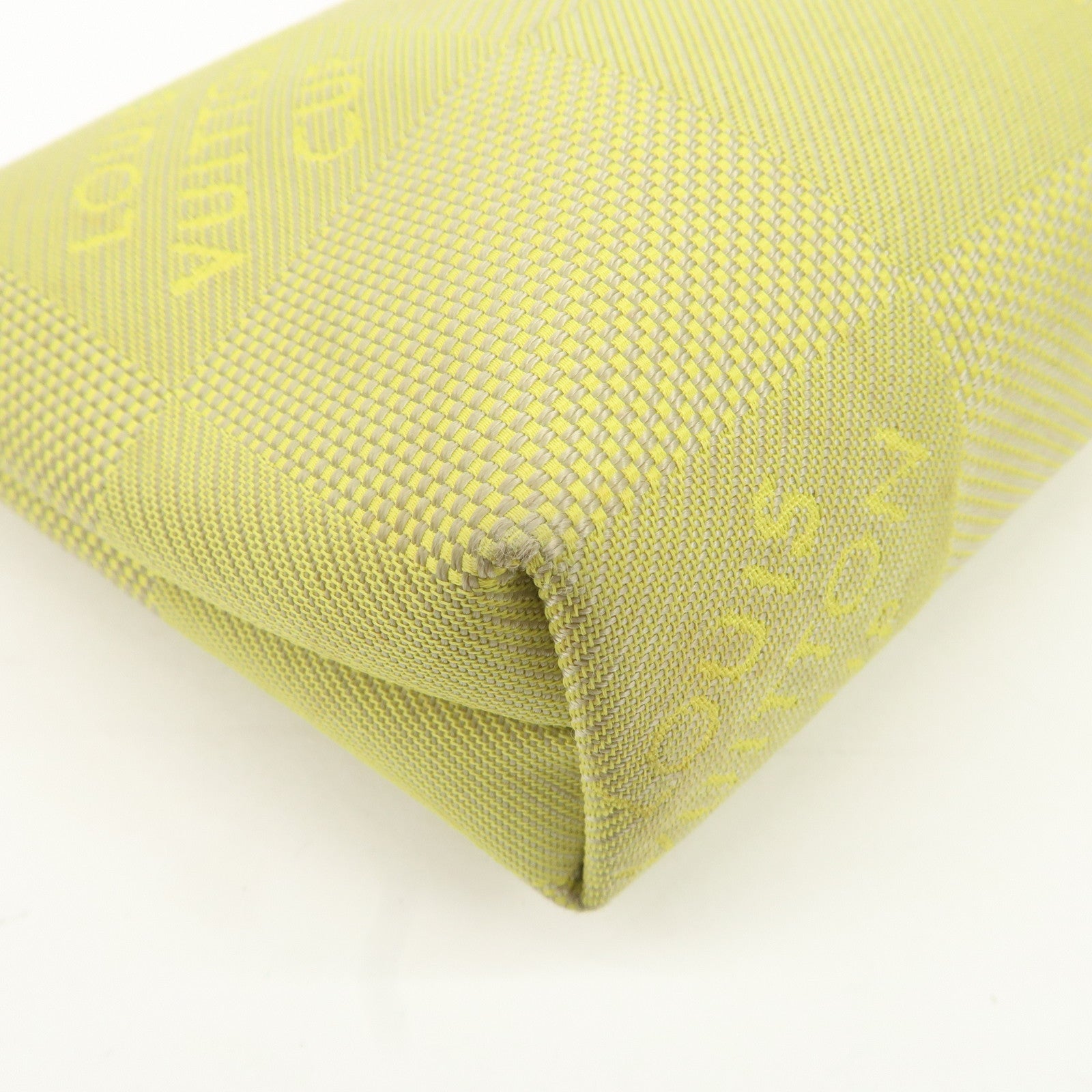 Louis Vuitton Damier Geant Volunteer Pouch Lime Yellow Used