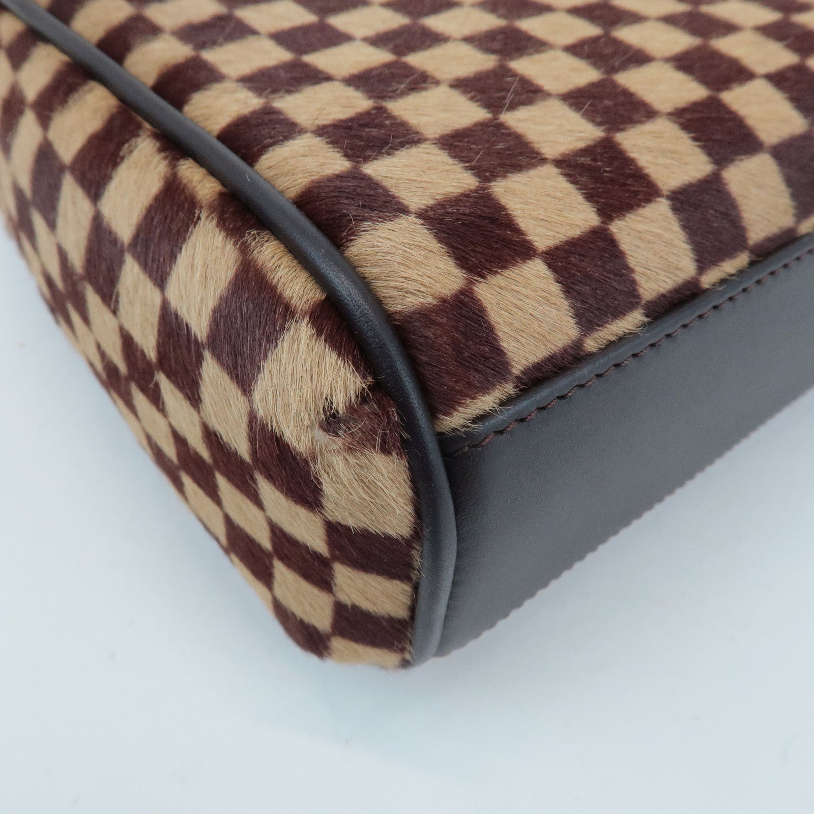 Louis Vuitton Damier Sauvage Lion Hand Bag Beige Brown M92131 Used