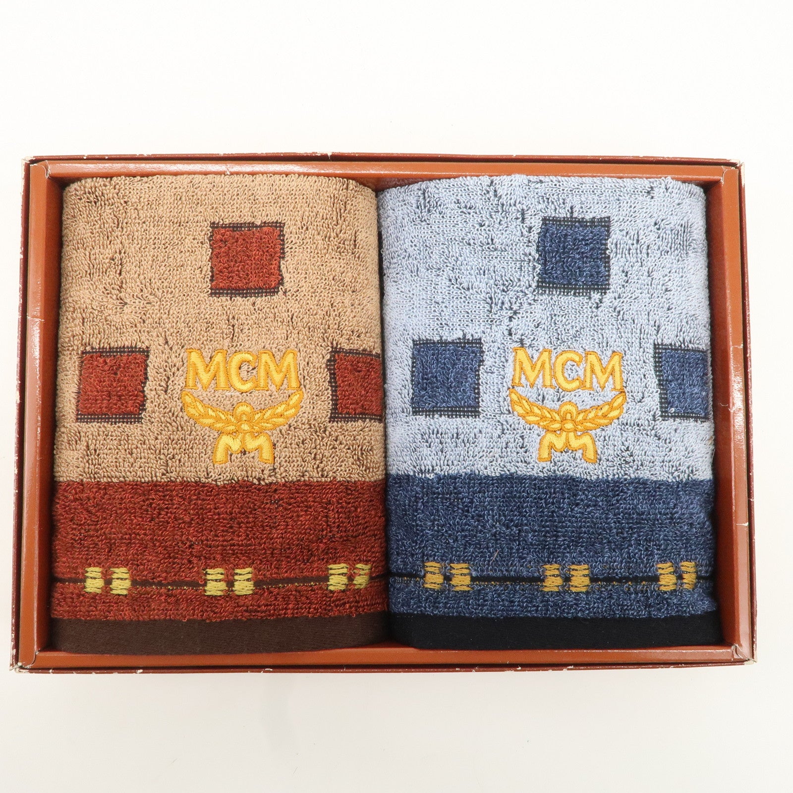 MCM 100% Cotton Towel Set of 2 (3 piece set) Gray Used