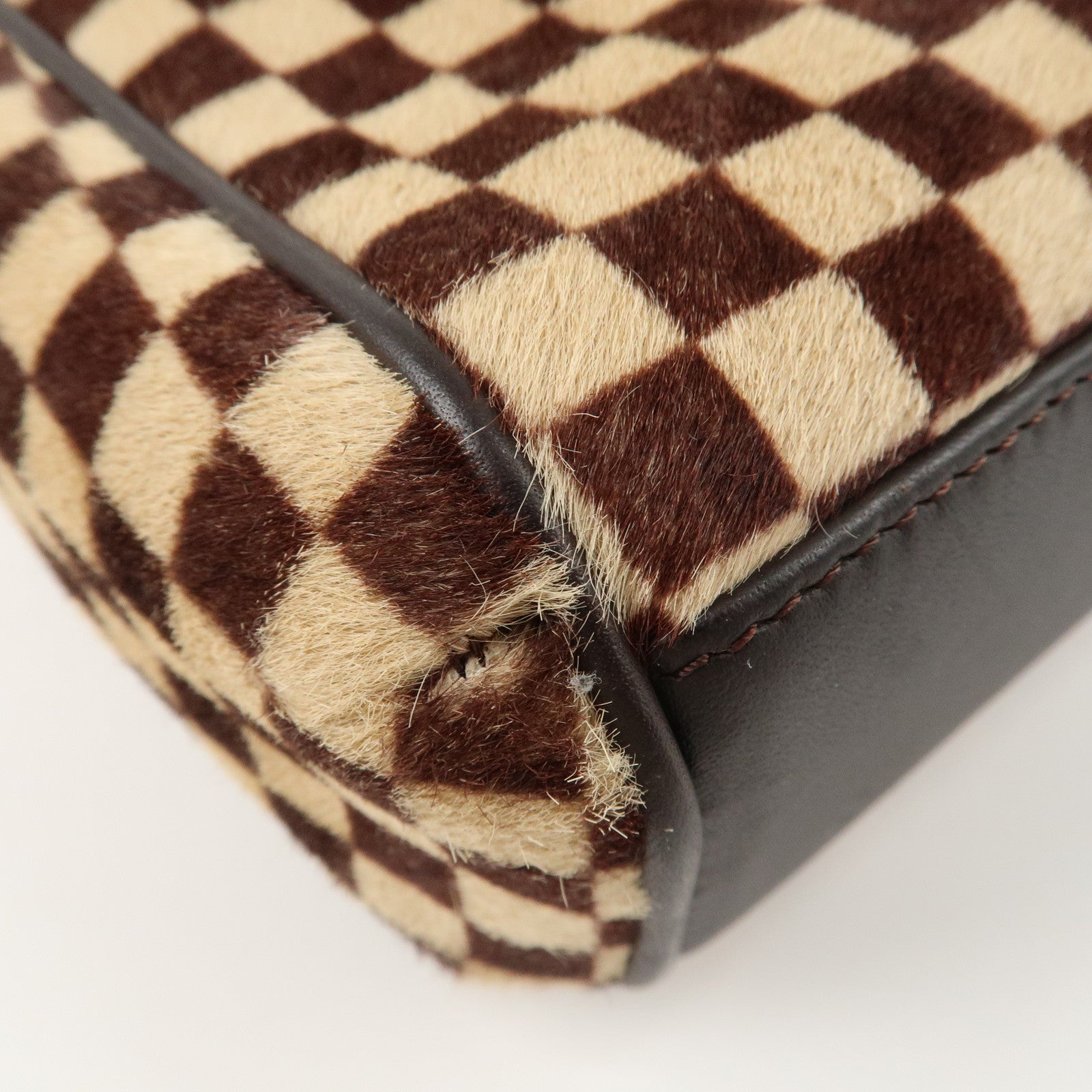 Louis Vuitton Damier Sauvage Lion Hand Bag Beige Brown M92131 Used
