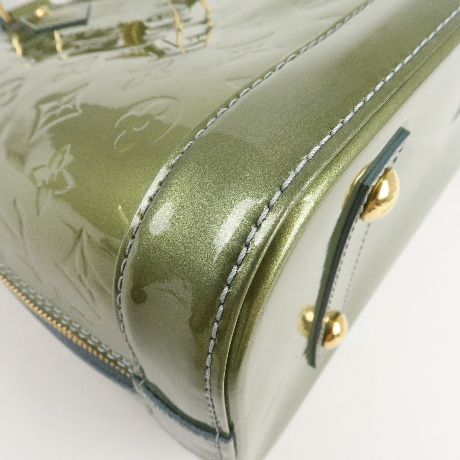 Louis Vuitton Monogram Vernis Alma PM Hand Bag Gris M91613 Used