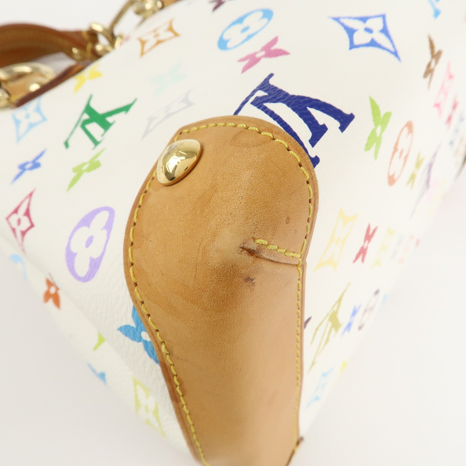 Louis Vuitton Monogram Multicolor Audra Hand Bag Blanc M40047 Used