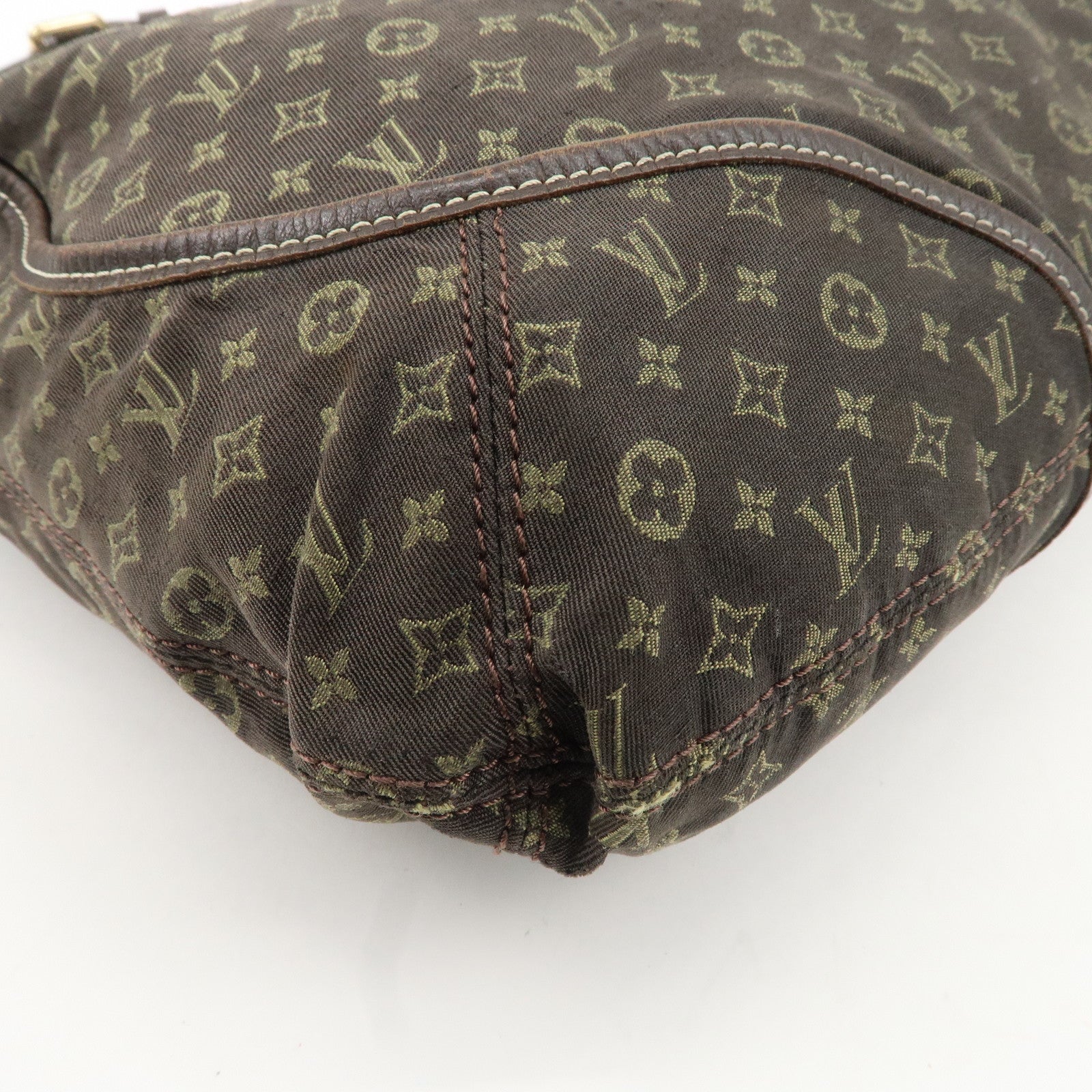 Louis Vuitton Monogram Mini Lin Manon MM Shoulder Bag Ebene M95619 Used