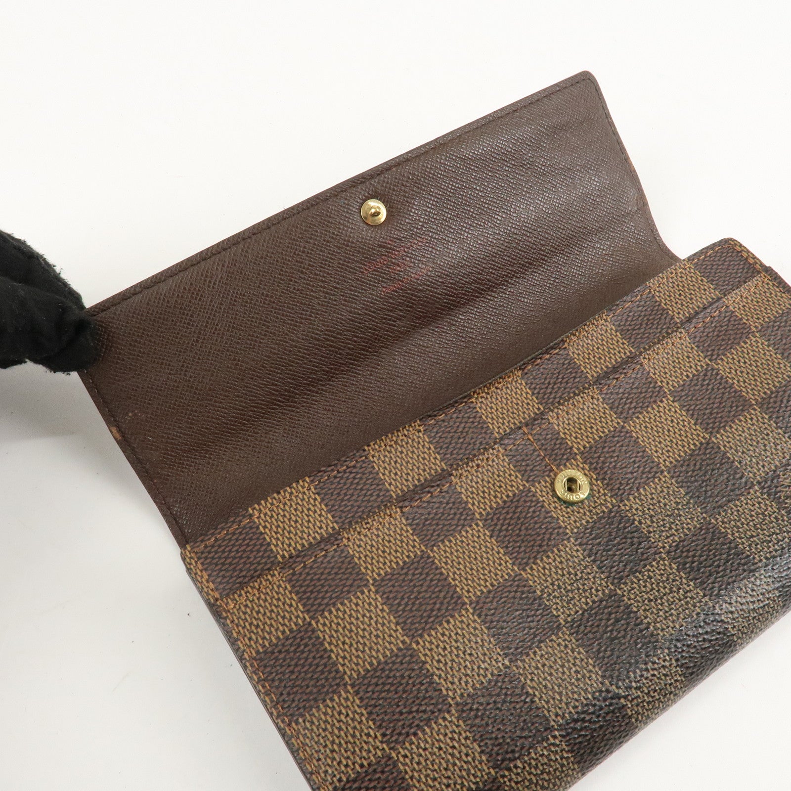 Louis Vuitton Damier Porte Monnaie Cult Credit Long Wallet N61724 Used