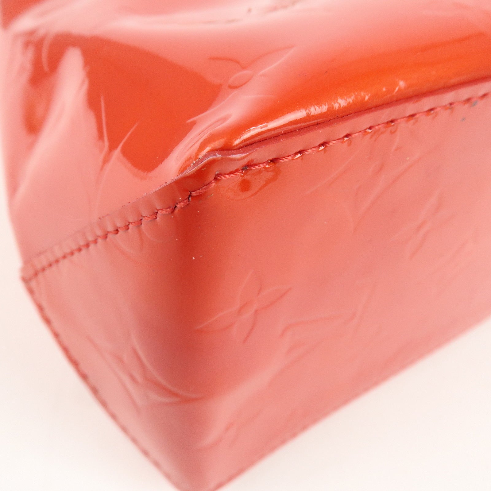 Louis Vuitton Monogram Vernis Lead PM Hand Bag M91088 Rouge Used