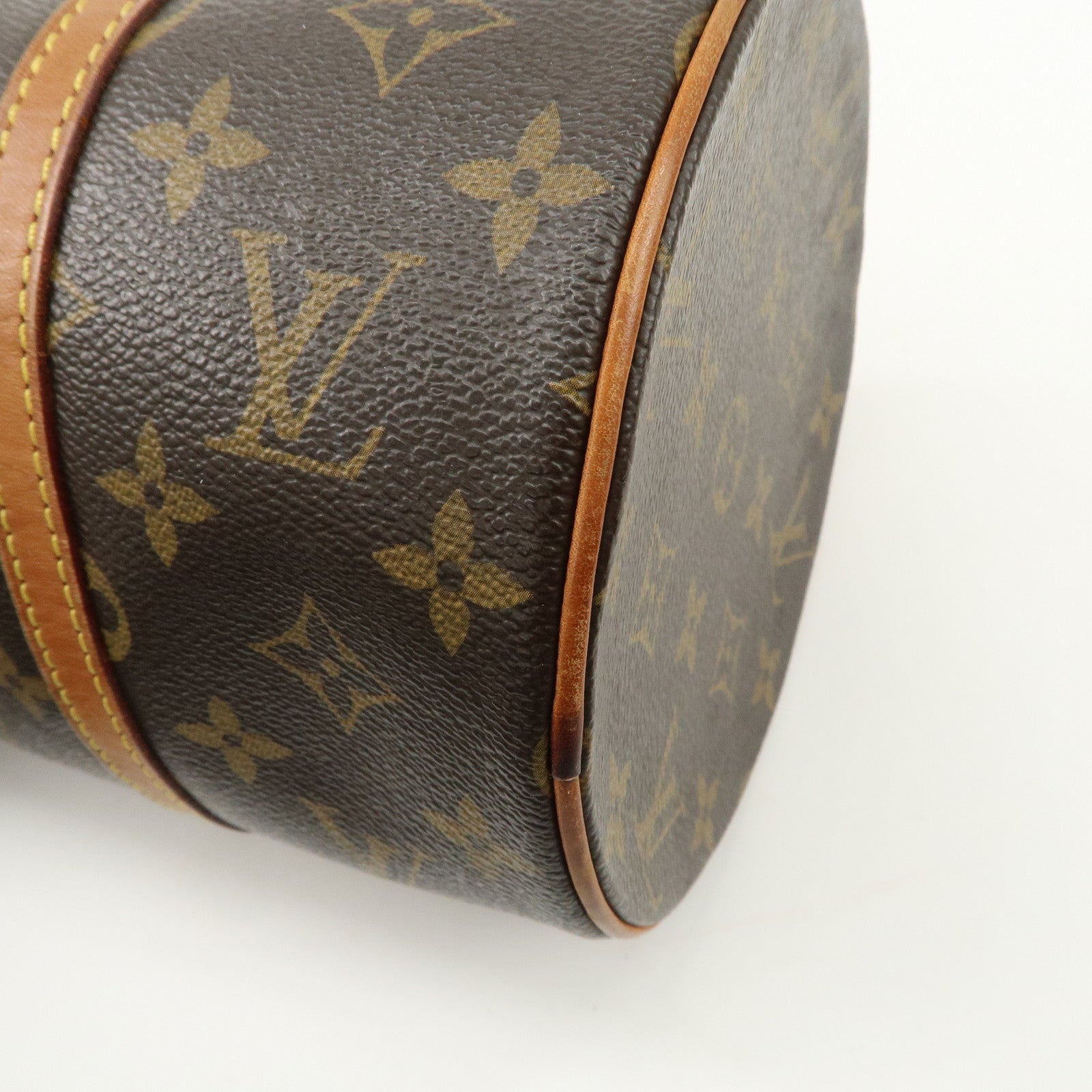 Louis Vuitton Monogram Papillon 30 Hand Bag New Style Brown M51385 Used