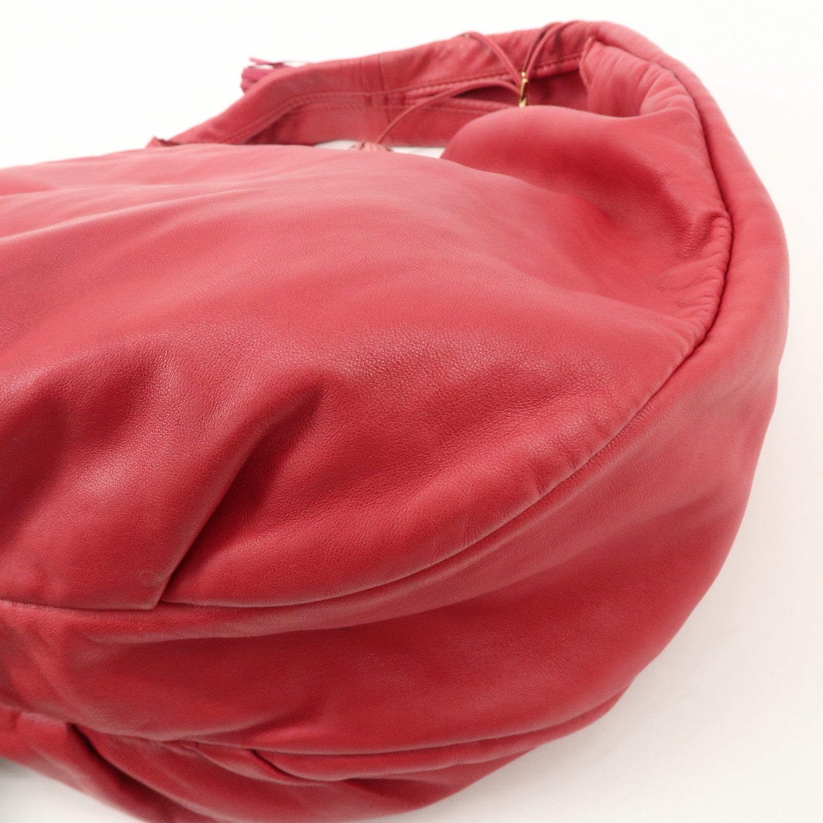 LOEWE Anagram Nappa Leather Viento One Shoulder Bag Pink Used