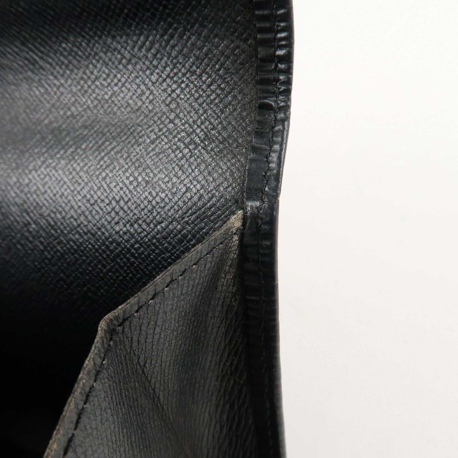 Louis Vuitton Set of 2 Epi Long Wallet Black M63752 M63252 Used