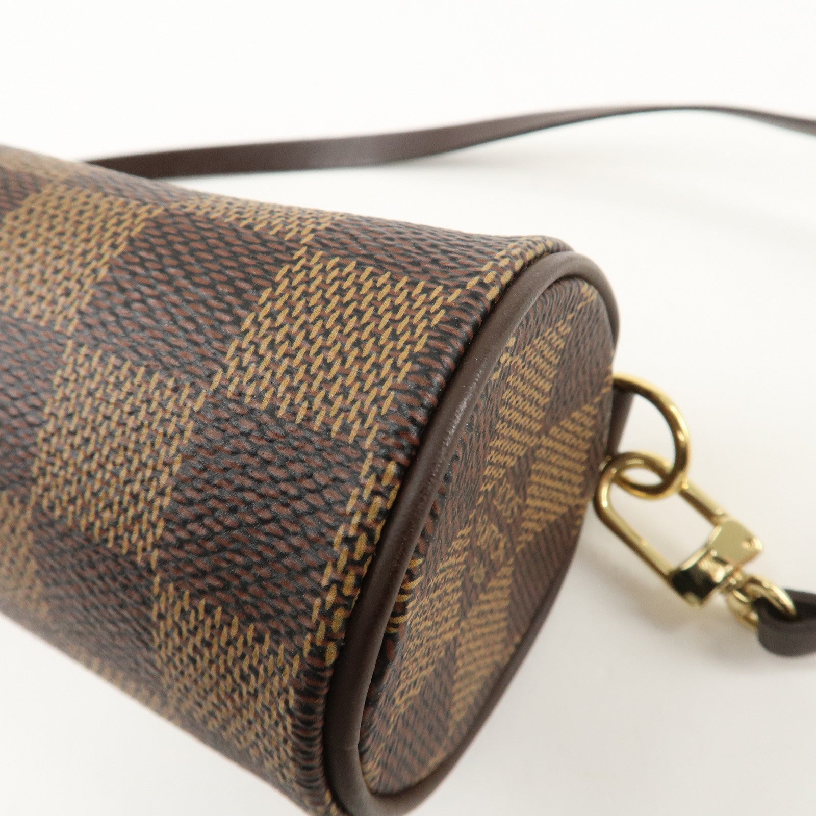 Louis Vuitton Damier Ebene Mini Pouch for Papillon Bag Brown Used
