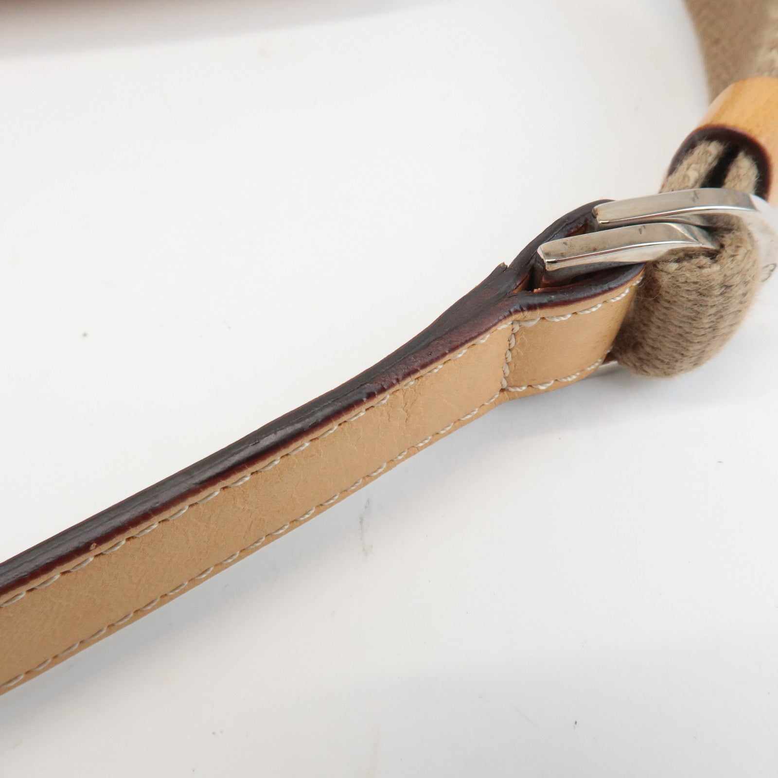 Christian Dior Street Chic Trotter Canvas Leather Shoulder Bag Used