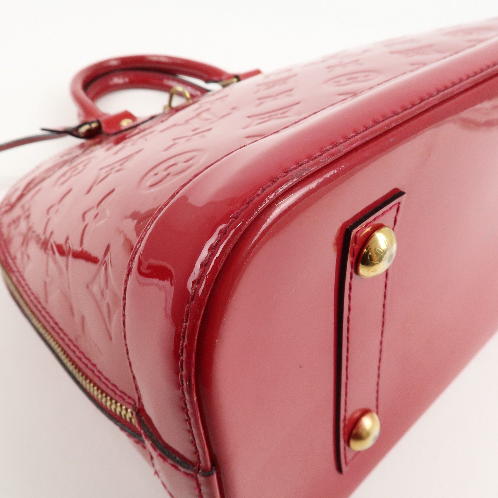 Louis Vuitton Monogram Vernis Alma PM Hand Bag Rose Indien M91770 Used