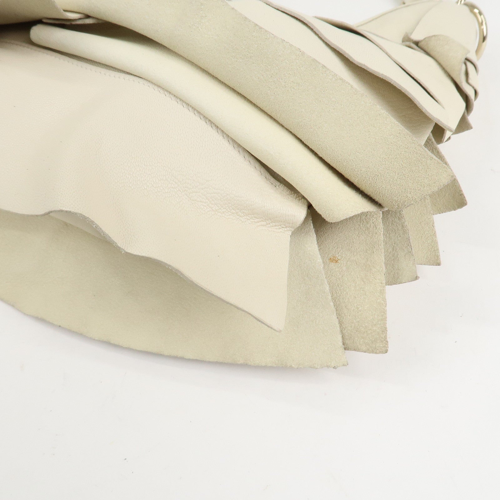 Saint Laurent Paris Leather Saint Tropez One Shoulder Bag Ivory Used